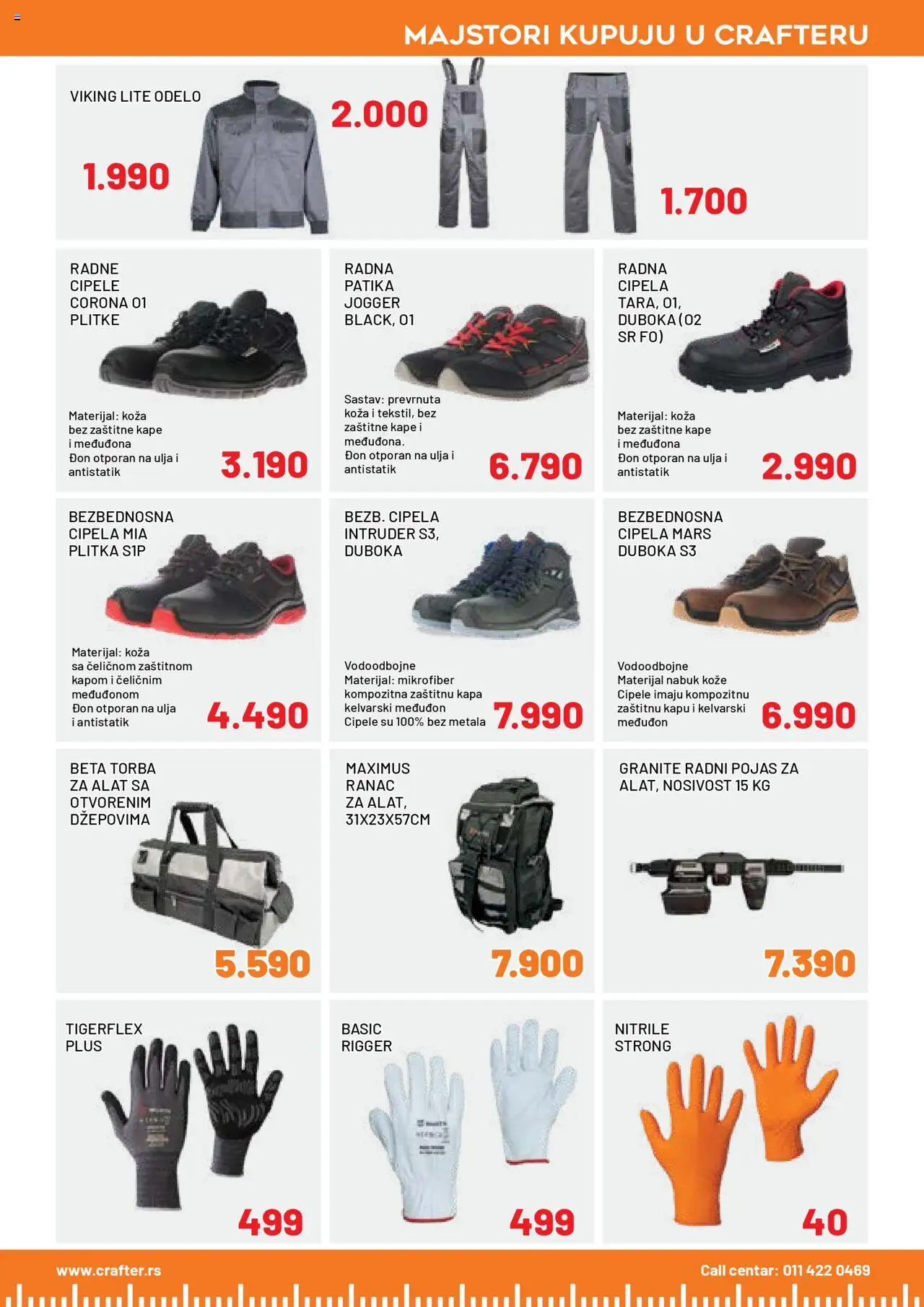 Crafter katalog - važi od 15.09.2025 | Strana: 29 | Proizvode: Kapa, Cipele, Torba, Odelo
