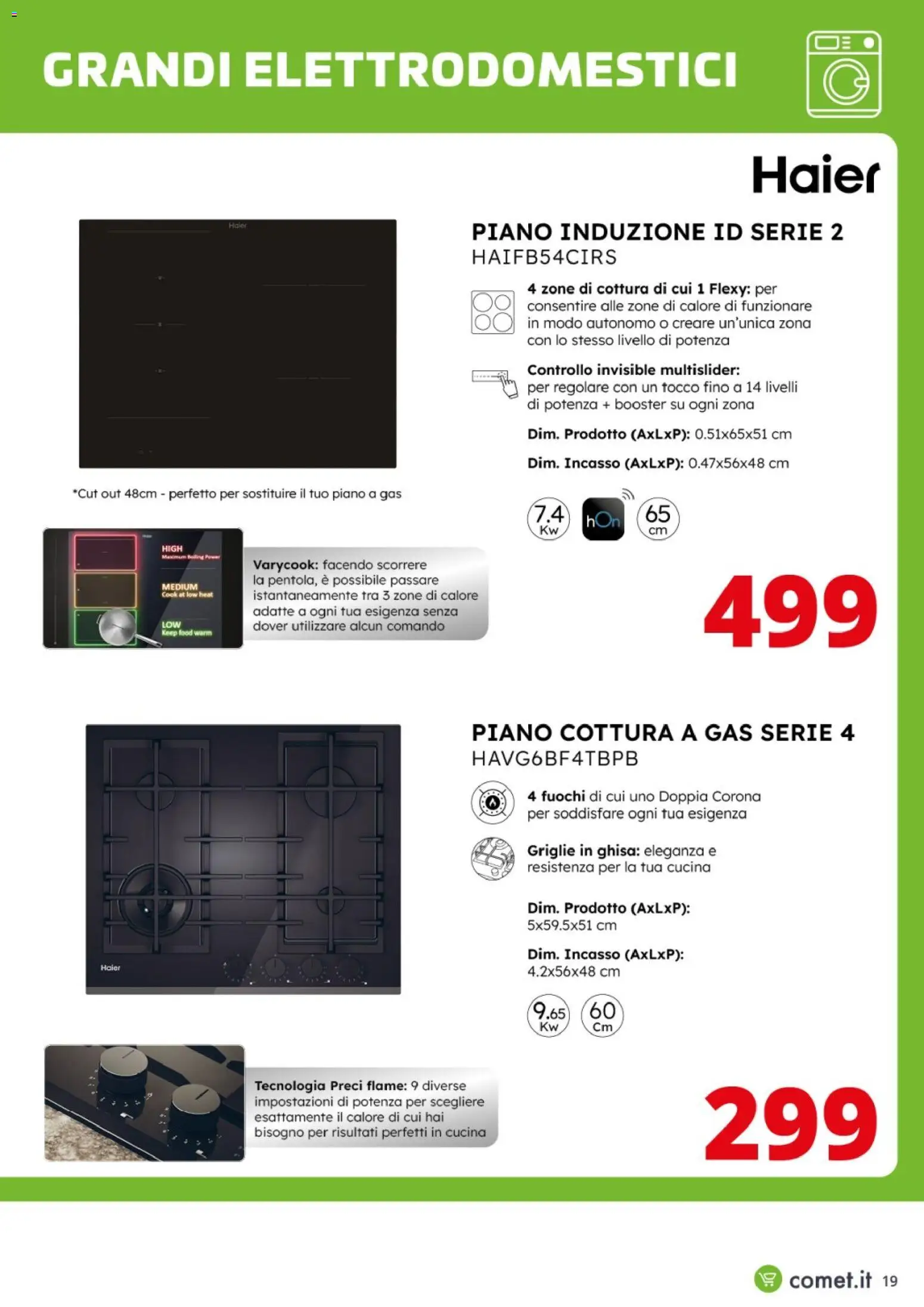 Volantino Comet del 17.11.2025 | Pagina: 19 | Prodotti: Piano cottura