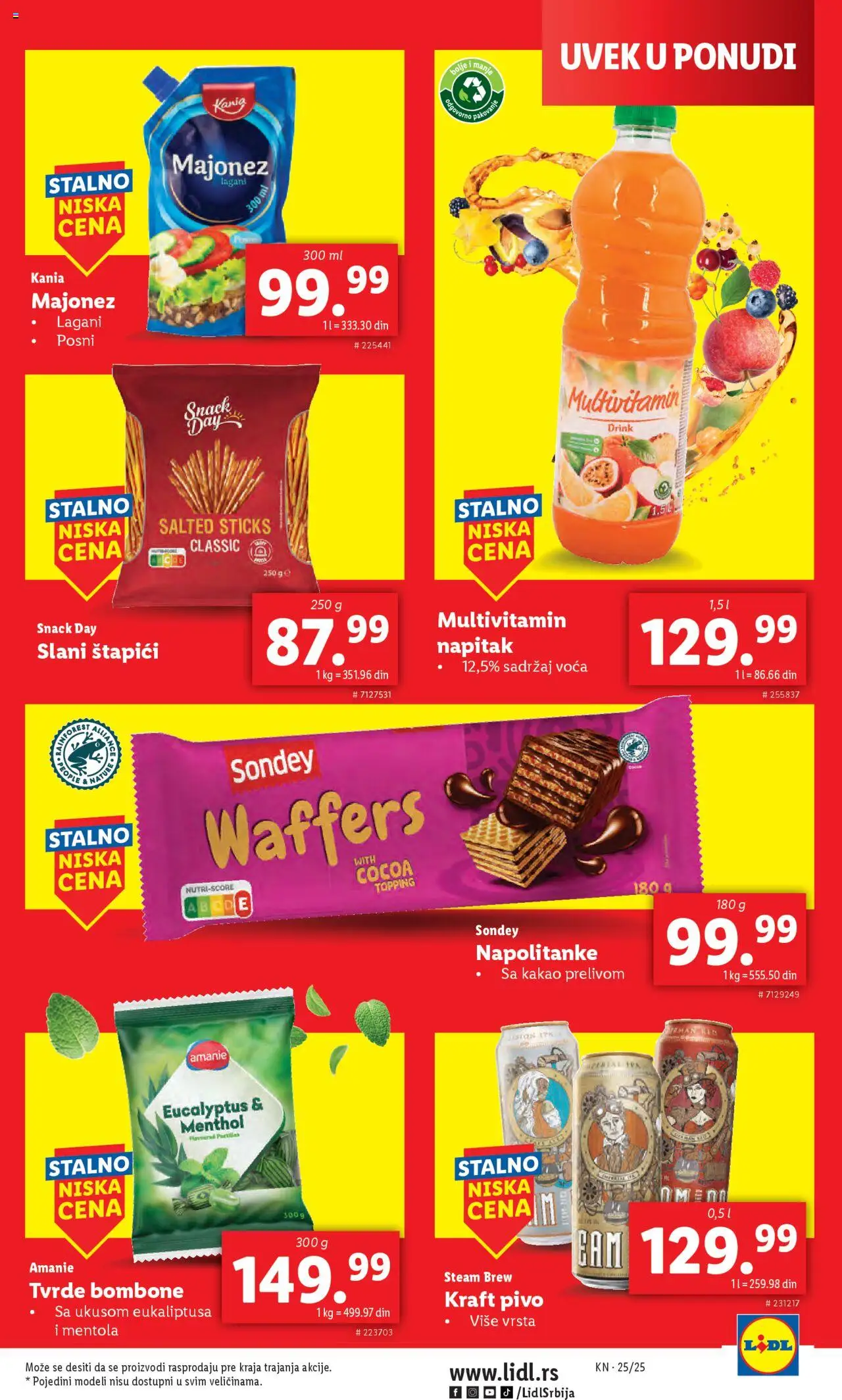 Lidl katalog - važi od 19.06.2025 | Strana: 11 | Proizvode: Majonez, Bombone, Pivo, Napolitanke