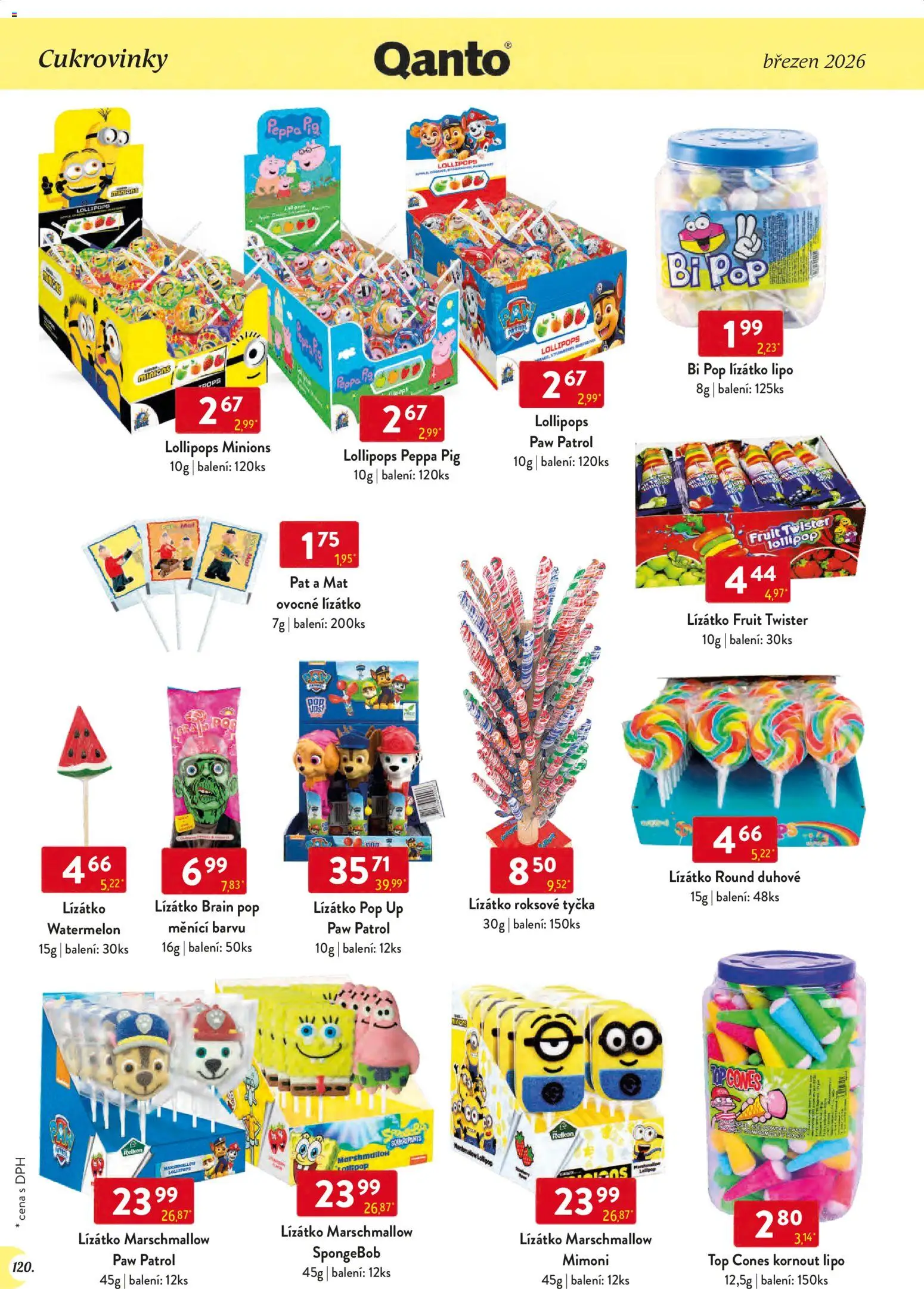 Astur & Qanto leták - Velkoobchod 03/2026 od 01.03.2026 | Strana: 120 | Produkty: Marshmallow, Mimoni