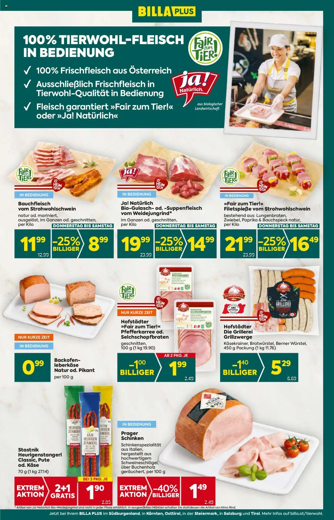 Billa Plus Flugblatt - Tirol gültig ab 14.08.2025 | Seite: 9 | Produkte: Käse, Schinken