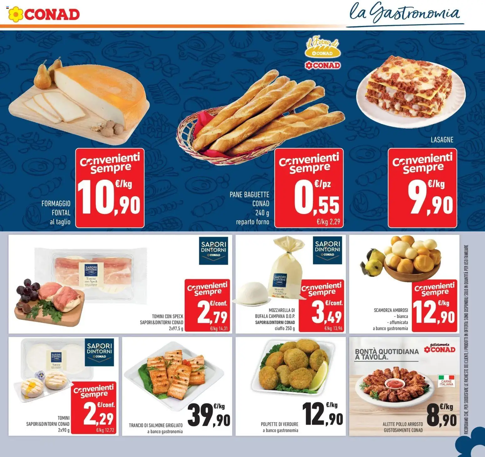 Volantino Conad del 29.01.2026 | Pagina: 9 | Prodotti: Pane, Pollo, Mozzarella, Formaggio
