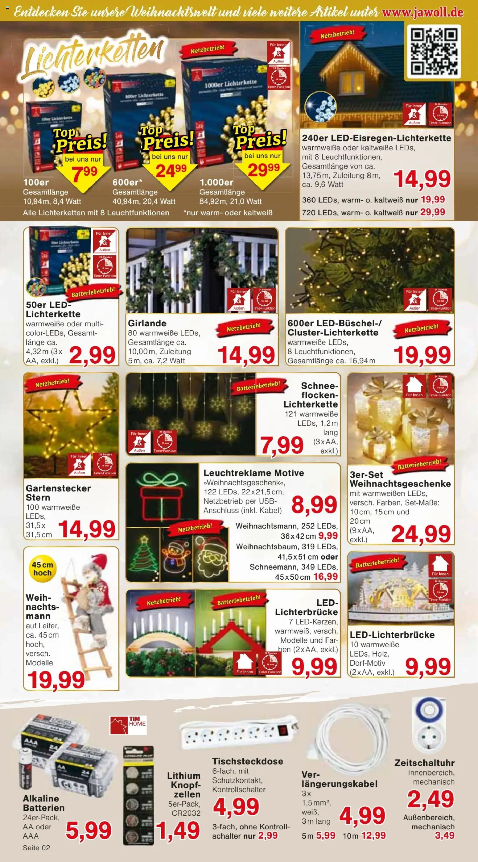 Jawoll Prospekt – gültig ab 17.11.2025 | Seite: 2 | Produkte: Kabel, USB, Batterien, Flocken