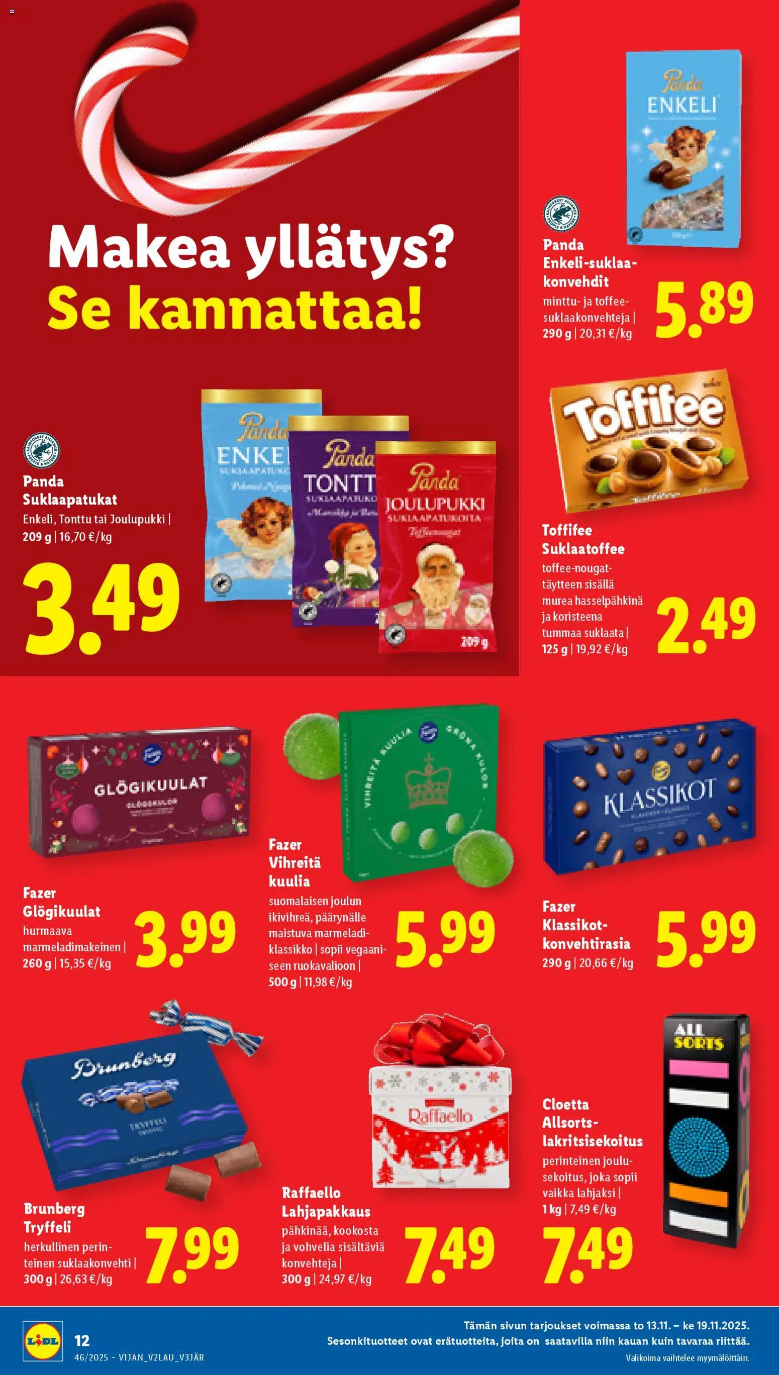 Lidl - Black Friday – voimassa 13.11.2025 alkaen | Sivu: 14 | Tuotteet: Minttu, Suklaapatukat
