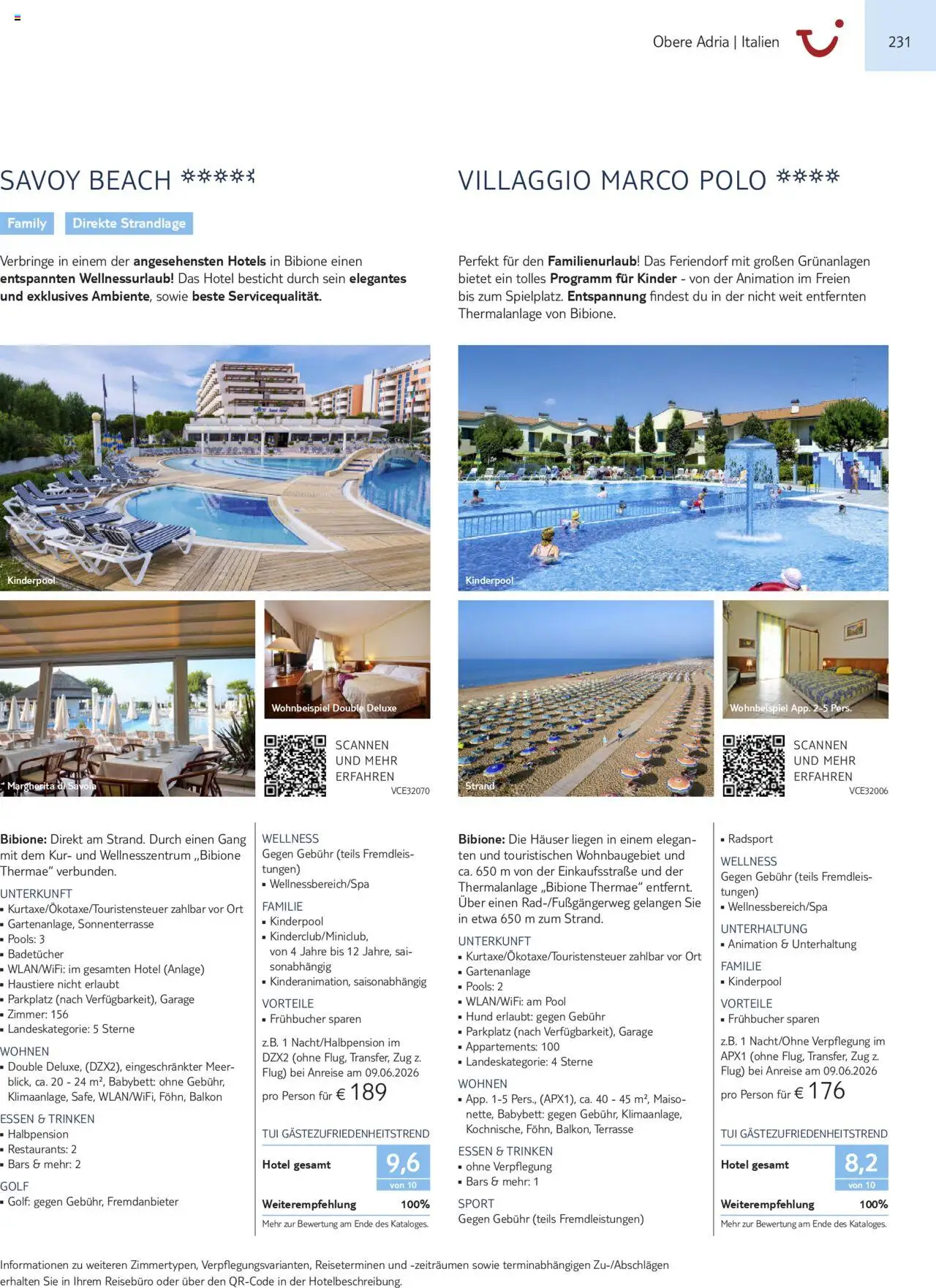 TUI Urlaub mit eigener Anreise 2025/26 – gültig ab 01.11.2025 | Seite: 231 | Produkte: Babybett