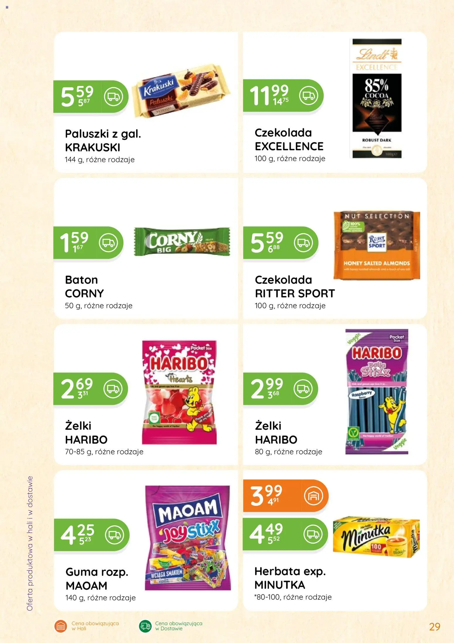 Eurocash Gazetka - Oferta Handlowa od 12.02.2026 | Strona: 29 | Produkty: Baton, Paluszki, Czekolada, Herbata