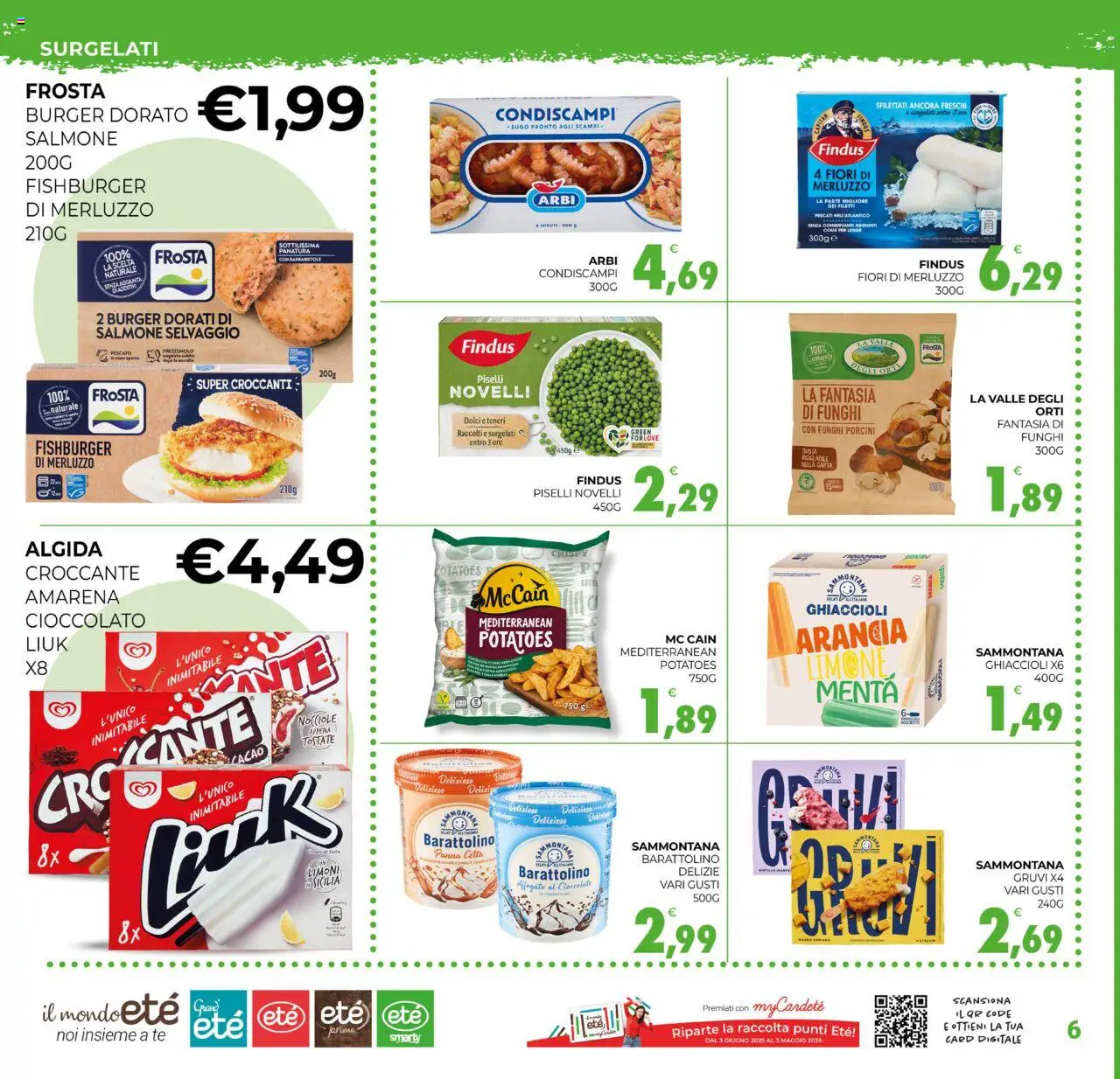 Volantino Eté del 25.07.2025 | Pagina: 6 | Prodotti: Salmone, Merluzzo, Nocciole, Piselli