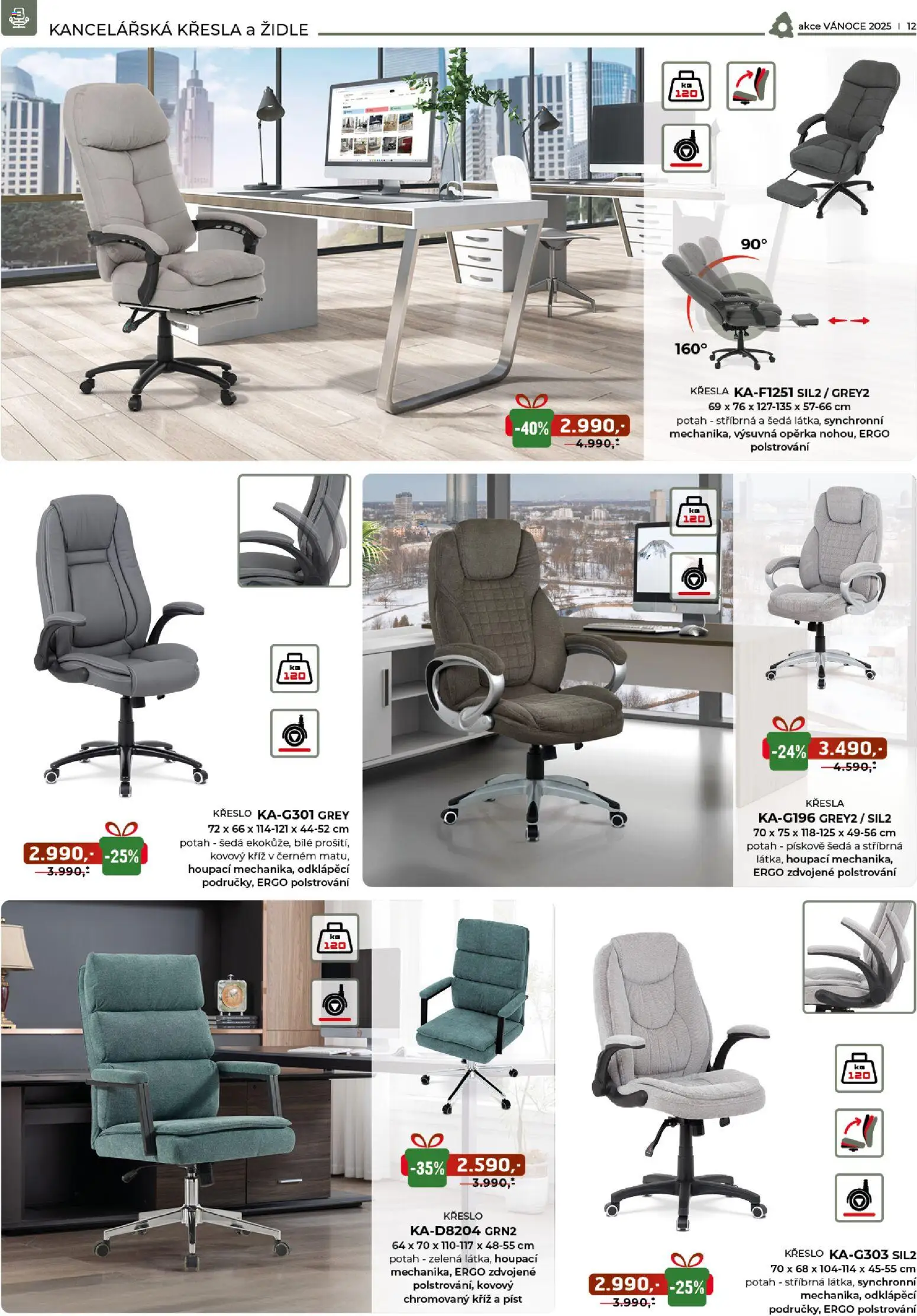 Jamall nábytek leták - Vánoce od 05.11.2025 | Strana: 12 | Produkty: Křesla, Křeslo, Židle