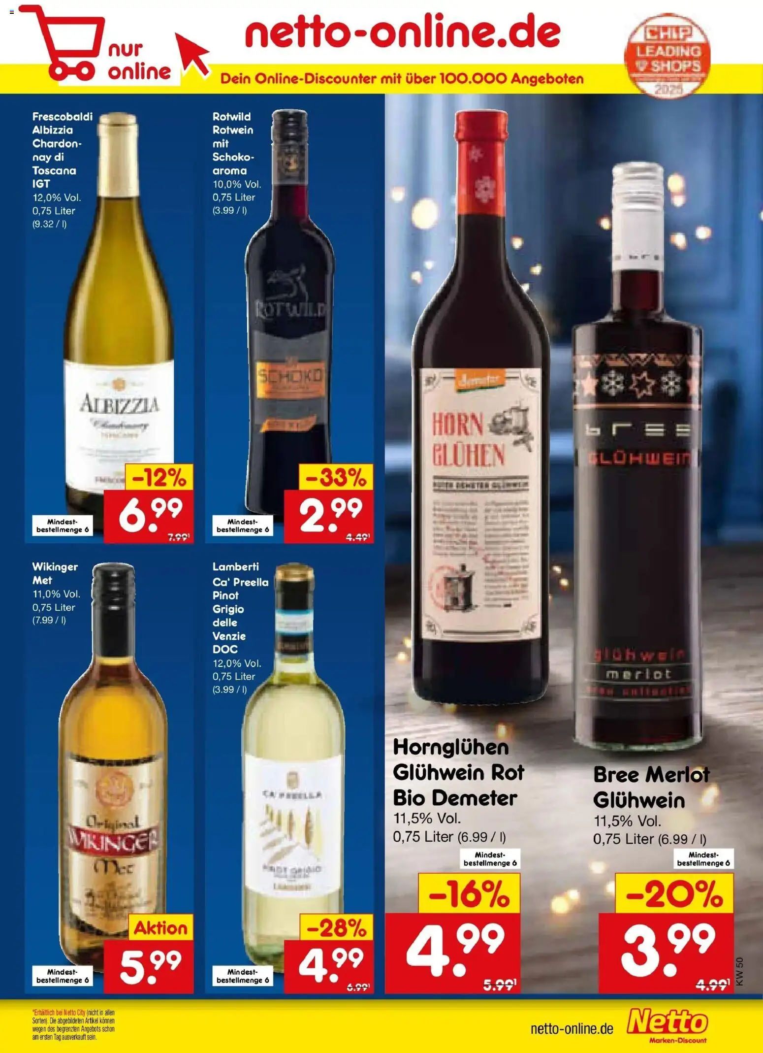Netto Marken-Discount Prospekt 	 – gültig ab 08.12.2025 | Seite: 58 | Produkte: Rotwein, Merlot, Bree