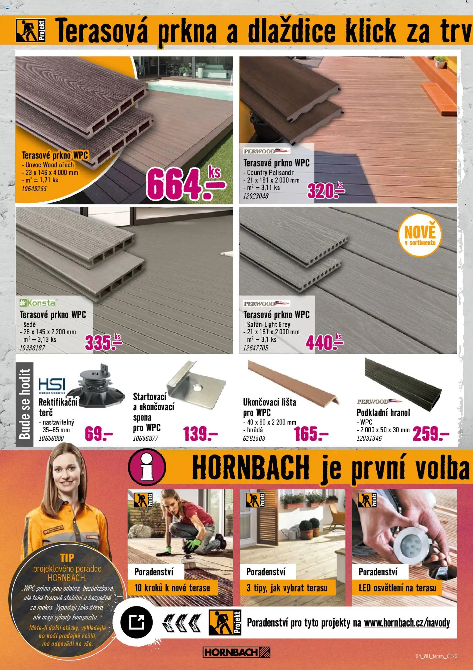 HORNBACH leták - Terasa od 11.03.2026 | Strana: 4 | Produkty: Terč, LED