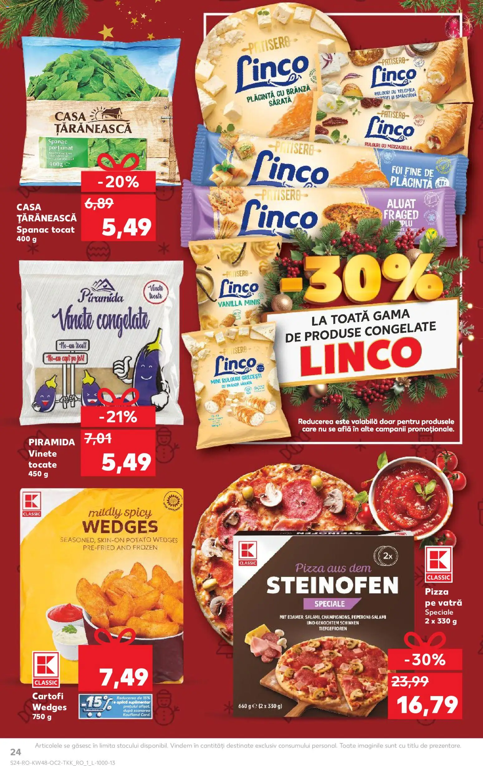 Noul catalog Kaufland – valabil de la 26.11.2025 | Pagină: 24 | Produse: Aluat, Mozzarella, Pizza, Cartofi