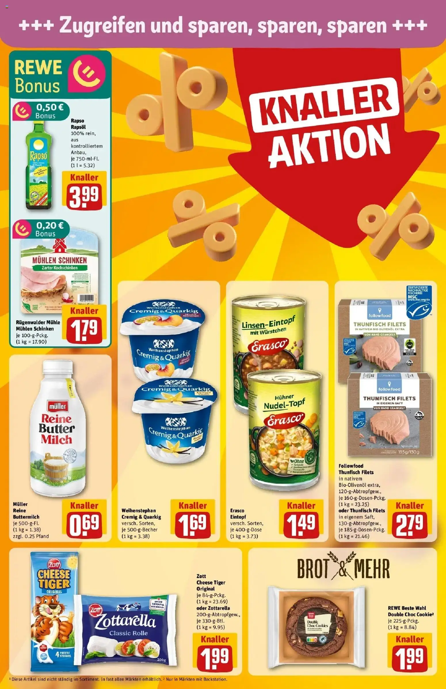 Rewe Prospekt Heidelberg/Handschuhsheim	 – gültig ab 15.03.2026 | Seite: 6 | Produkte: Thunfisch, Olivenol, Schinken, Rapso rapsol
