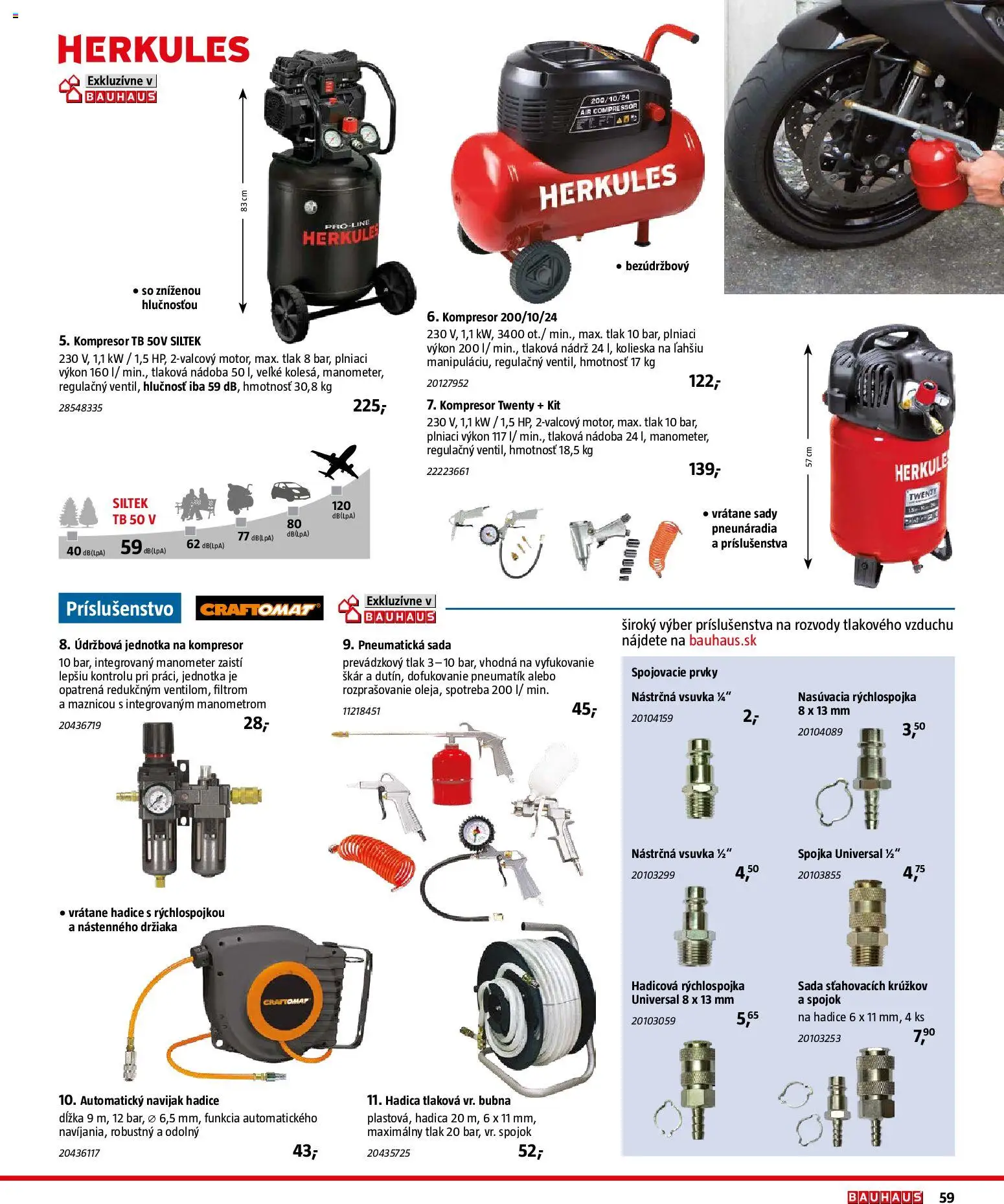 Nové Bauhaus akcie – leták je platný od 26.01.2026 | Strana: 59 | Produkty: Kompresor