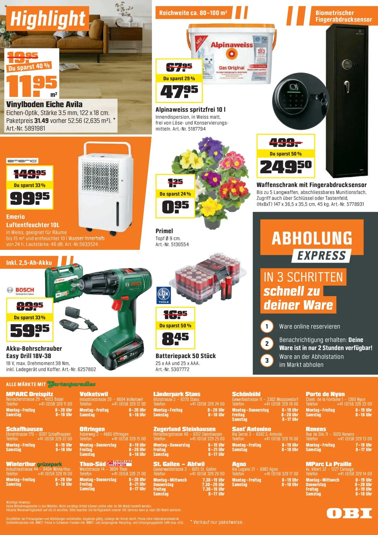 OBI - BIBERSTARKE Angebote bei OBI. – gültig ab 14.02.2026 | Seite: 16 | Produkte: Telefon, Wasser, Uhr, Bosch