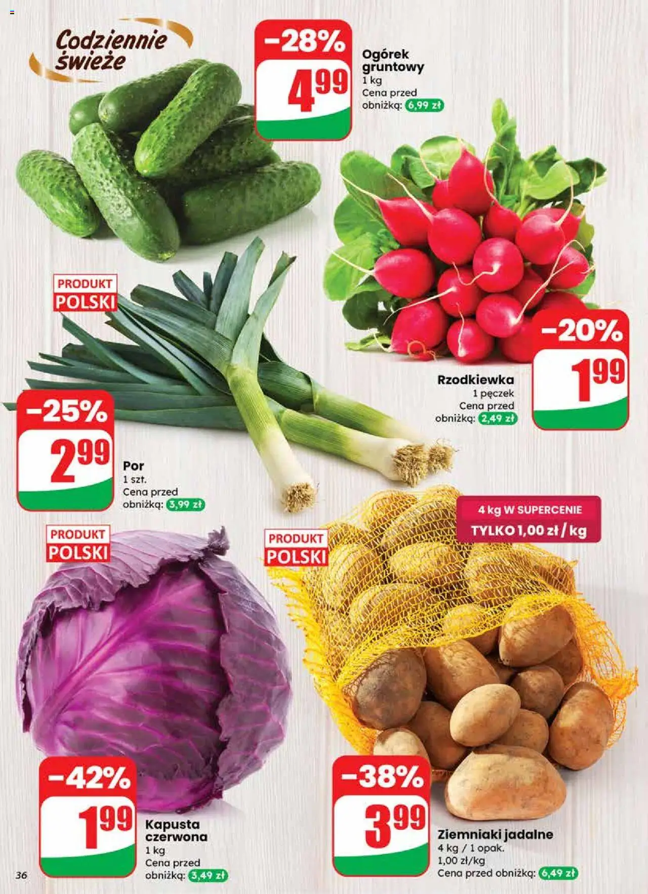 Dino Gazetka od 24.09.2025 | Strona: 36 | Produkty: Kapusta, Por, Ziemniaki