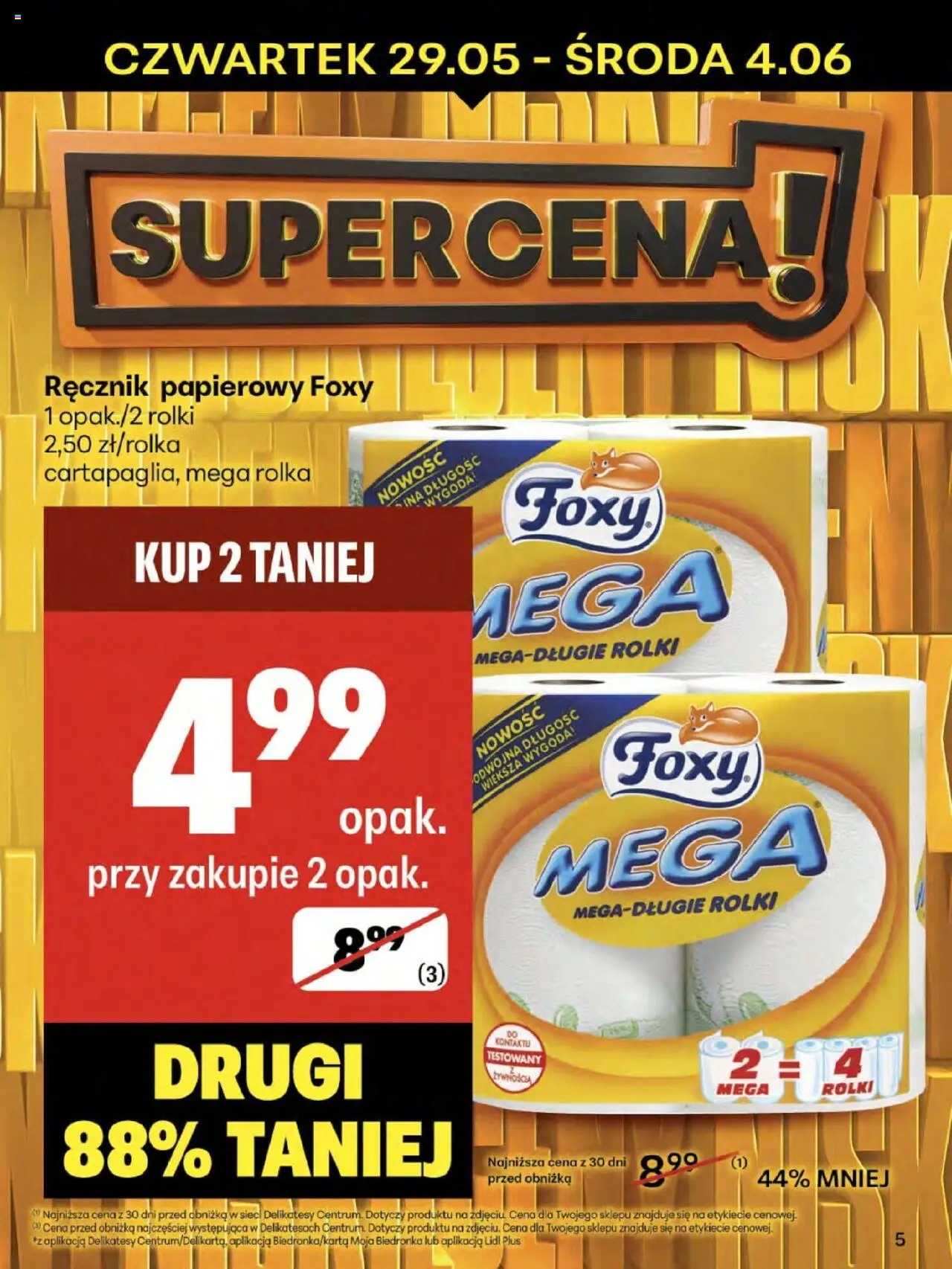Delikatesy Centrum Gazetka od 29.05.2025 | Strona: 5 | Produkty: Rolki, Delikatesy, Ręcznik papierowy