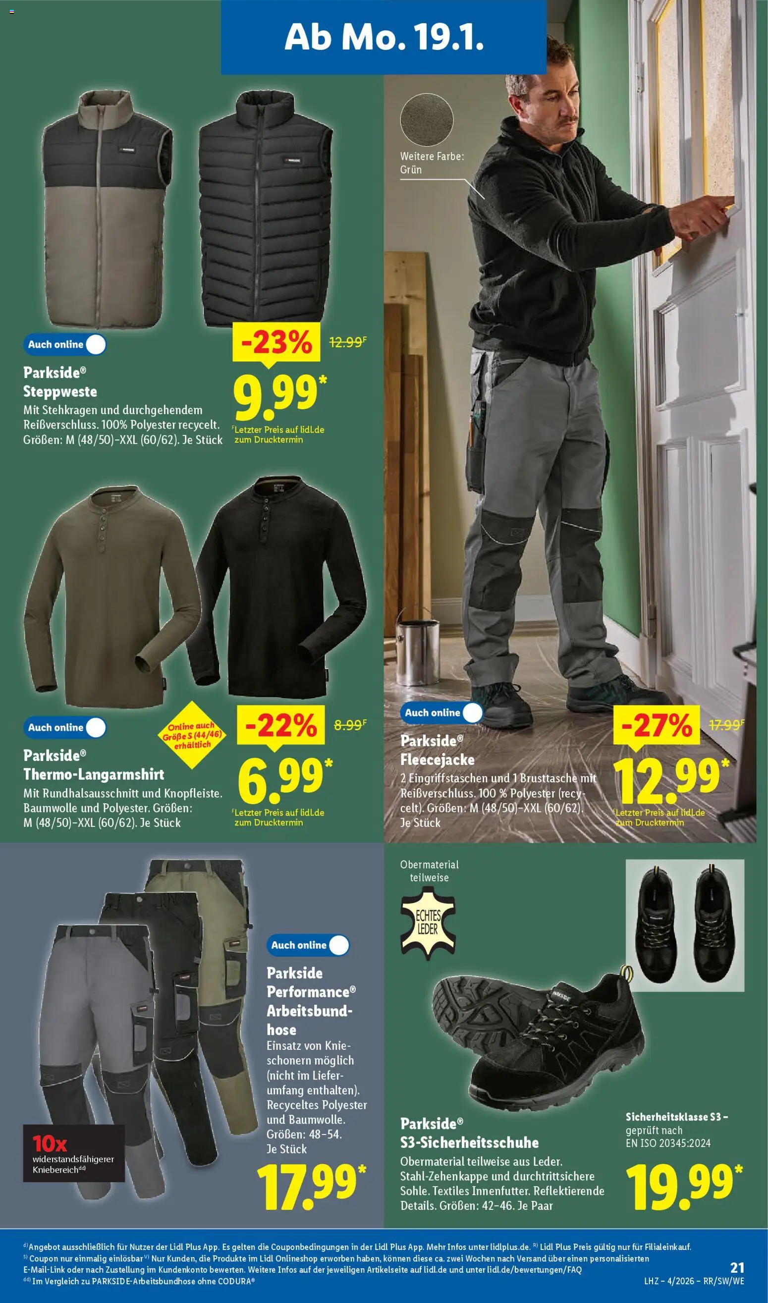 Lidl Prospekt Köln – gültig ab 19.01.2026 | Seite: 33 | Produkte: Steppweste, Hose