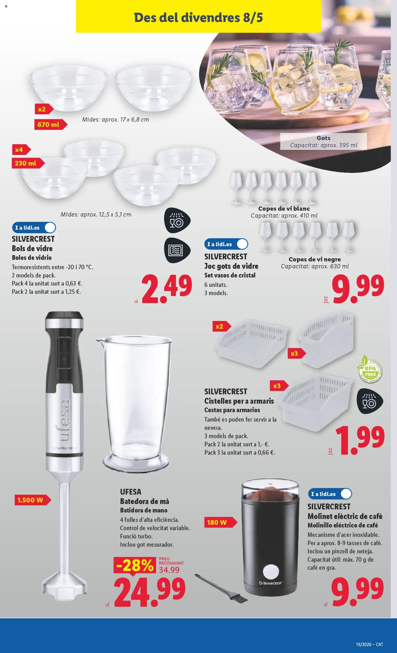 Lidl folleto de bazar │ válido desde el 04.05.2026 | Página: 25 | Productos: Café, Vasos, Batidora