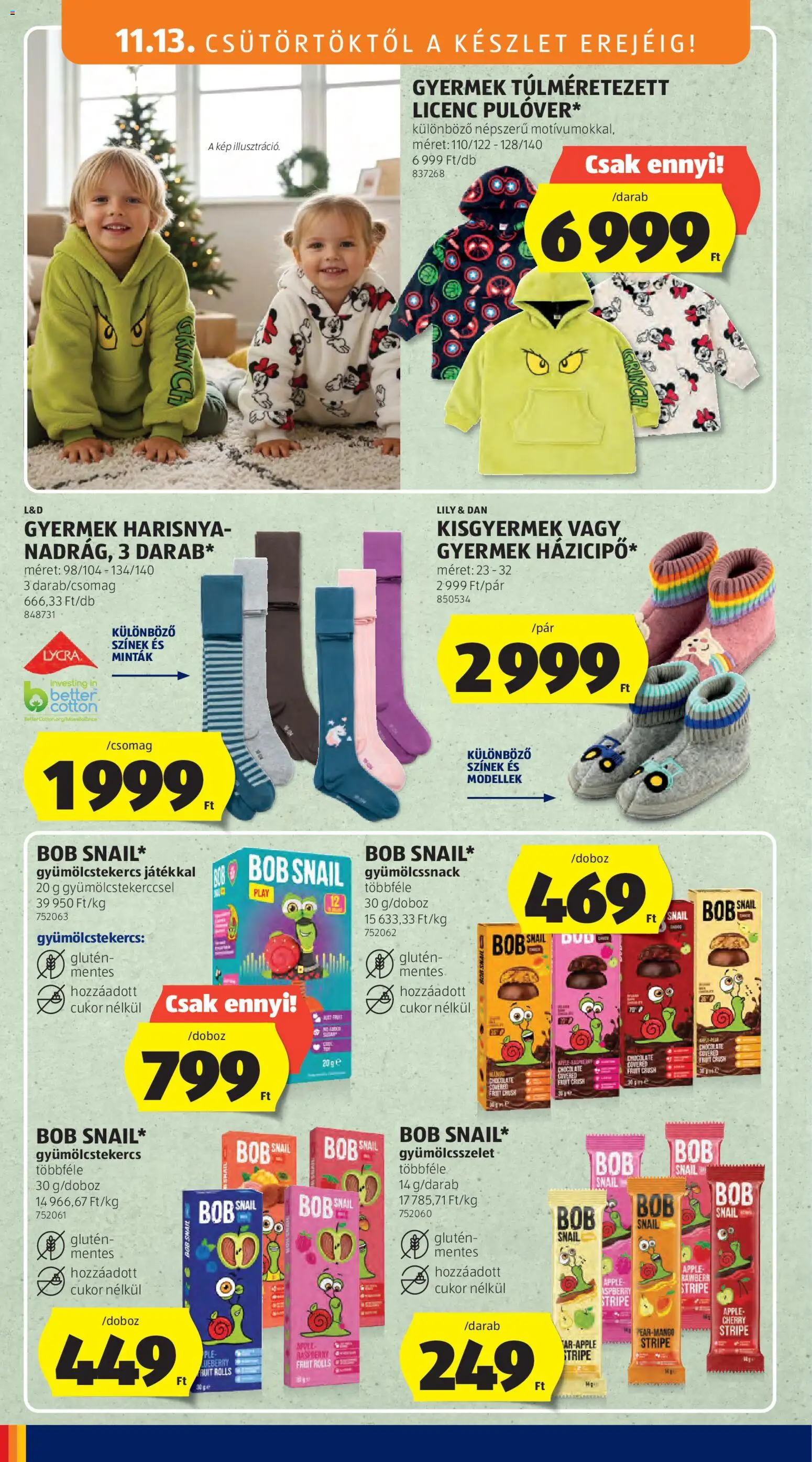 Aldi akciós ujság - amely érvényes a következő dátumtól: 13.11.2025 | Oldal: 28 | Termékek: Harisnya, Bor, Cukor