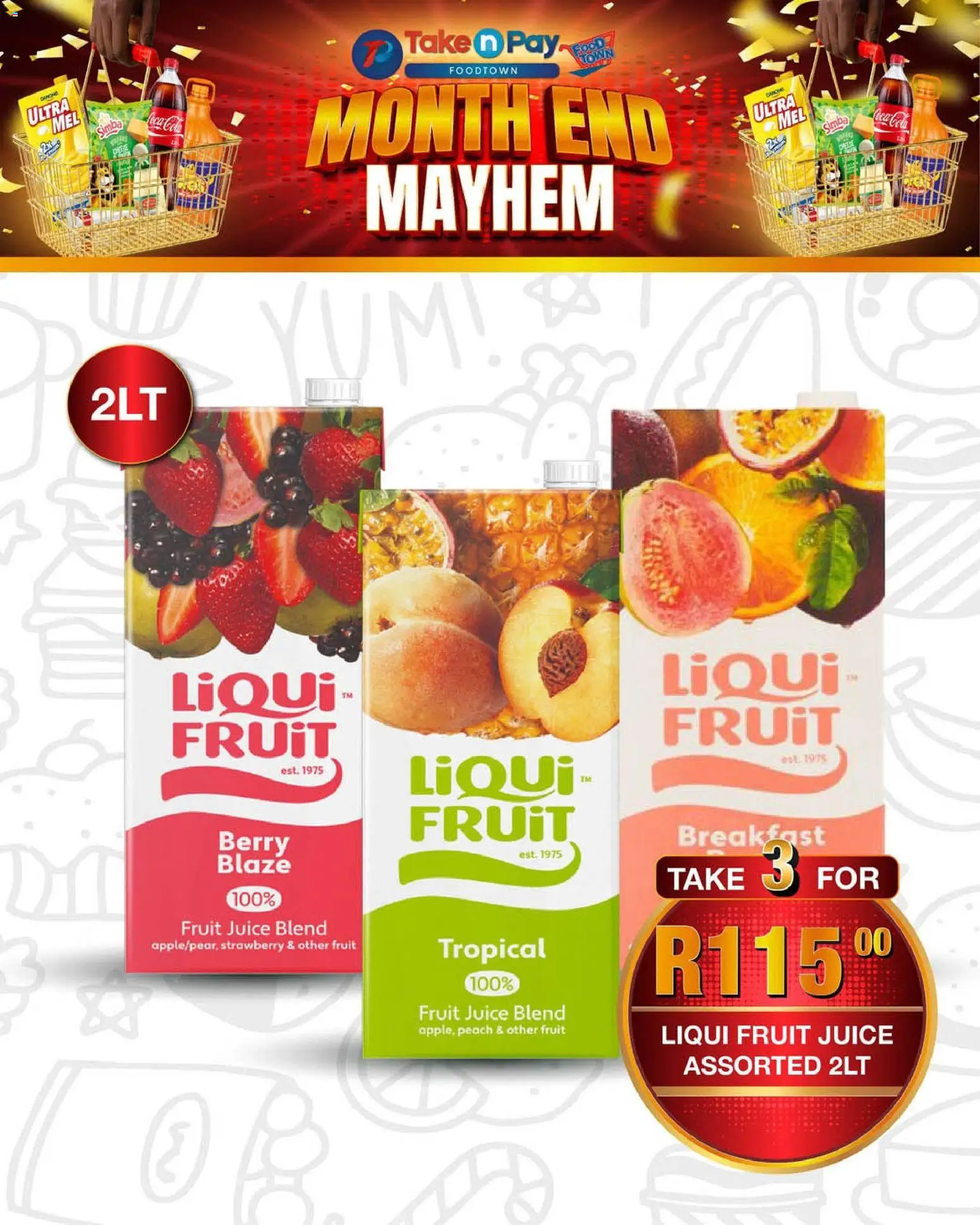 New Take n Pay catalogue – valid from 27.04.2026 | Page: 12 | Products: Juice, Fruit, Peach