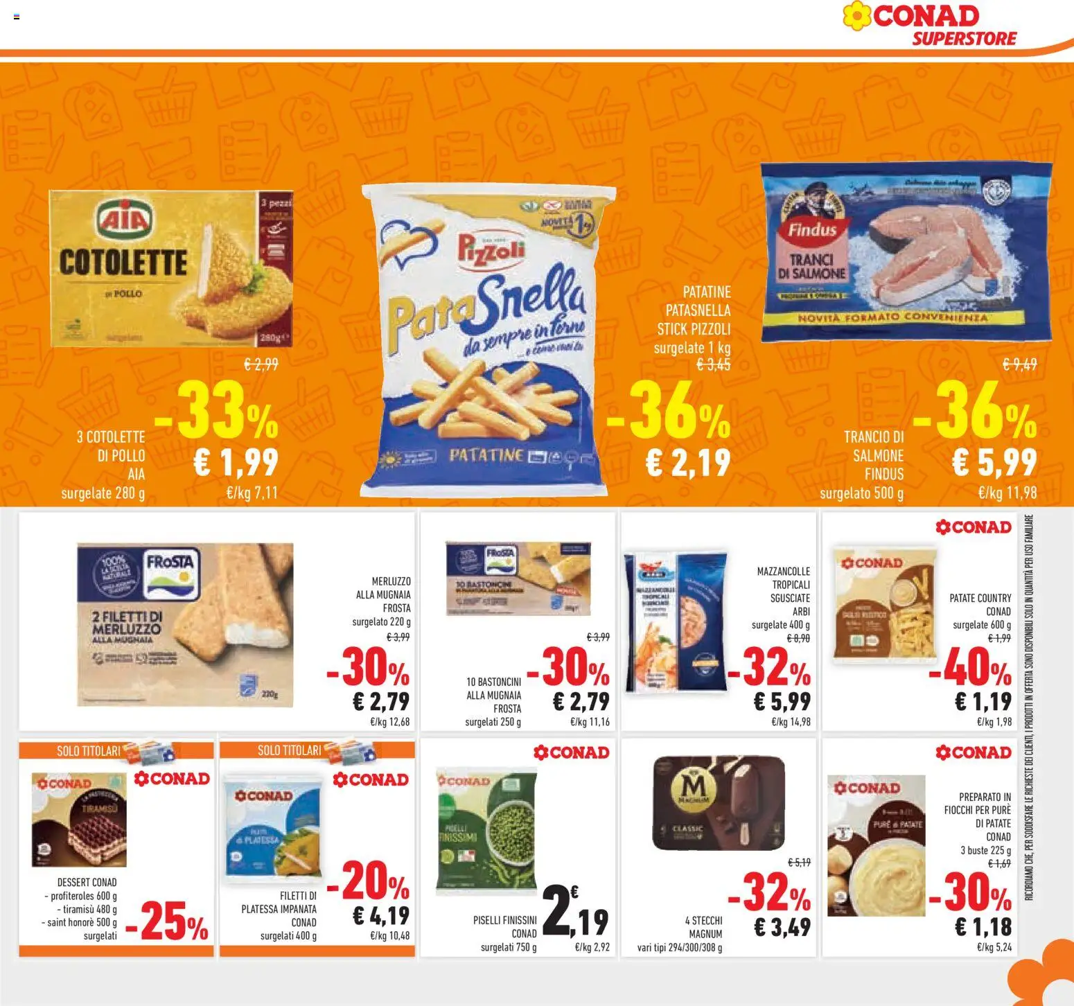 Volantino Conad del 06.11.2025 | Pagina: 25 | Prodotti: Pollo, Fiocchi, Patate, Piselli