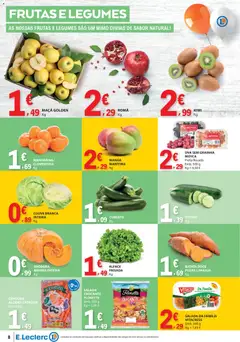 Pré-visualização E.Leclerc folheto válido de 23.10.2025 | Página: 8 | Produtos: Batata, Curgete, Maça, Couve