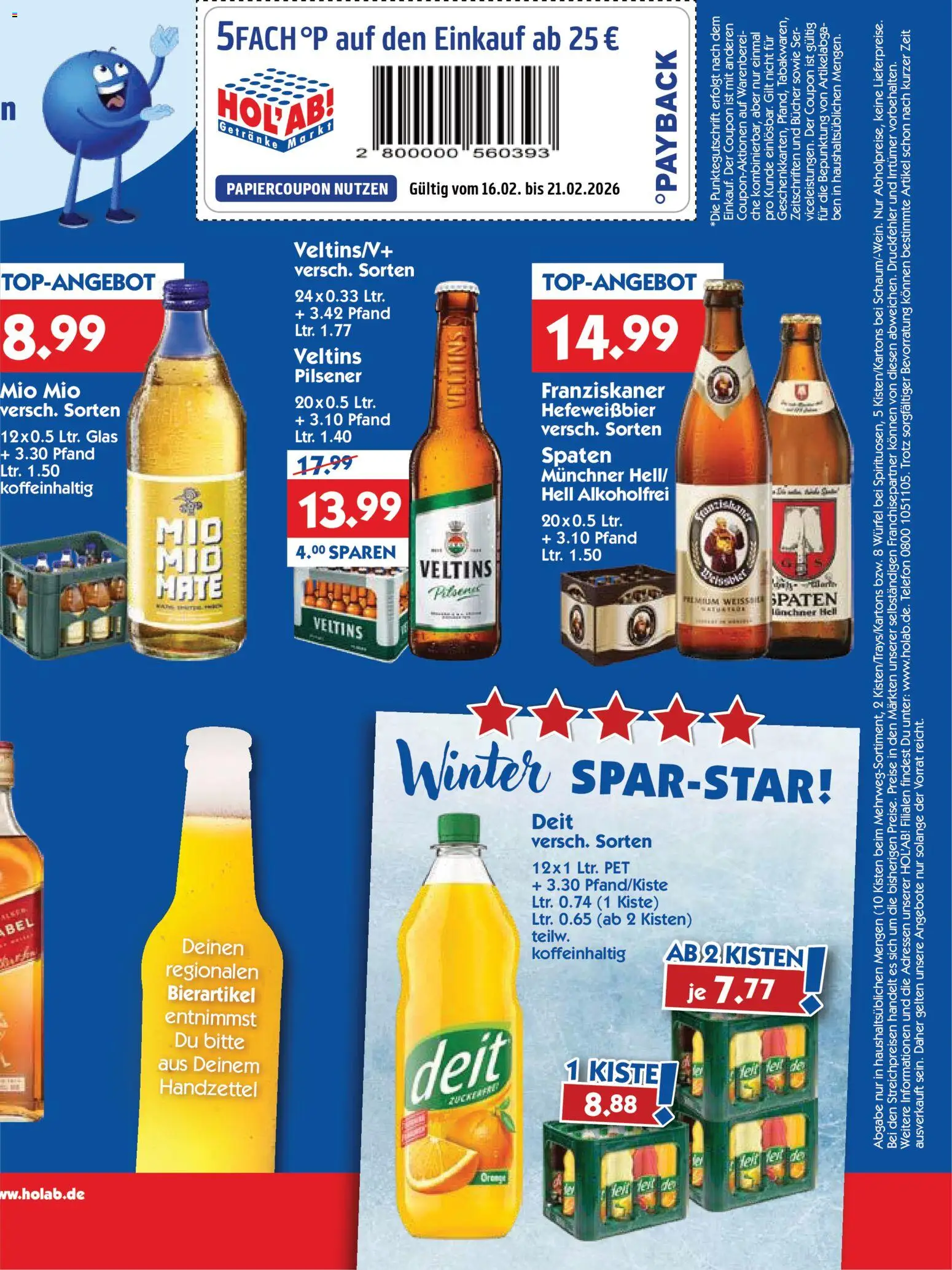 HOL’AB! Prospekt 	 – gültig ab 16.02.2026 | Seite: 3 | Produkte: Franziskaner, Telefon, Veltins