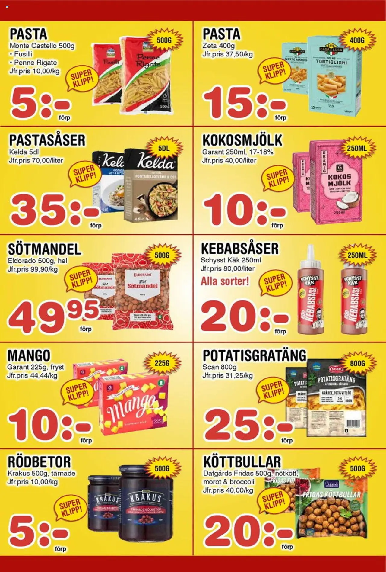 Nya Pulsen reklamblad aktuell från 08.09.2025 | Sida: 10 | Produkter: Köttbullar, Kebabsås, Ost, Morot