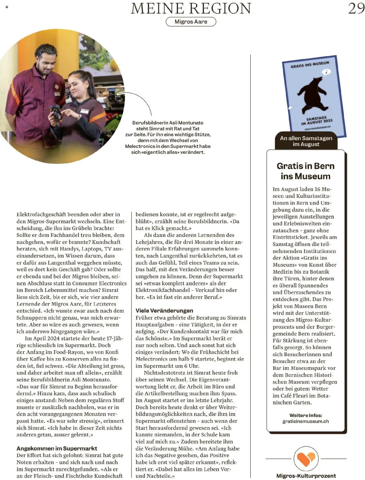 Migros - Magazin ab 28.07.2025 | Seite: 29 | Produkte: Burger, Kaffee, TV