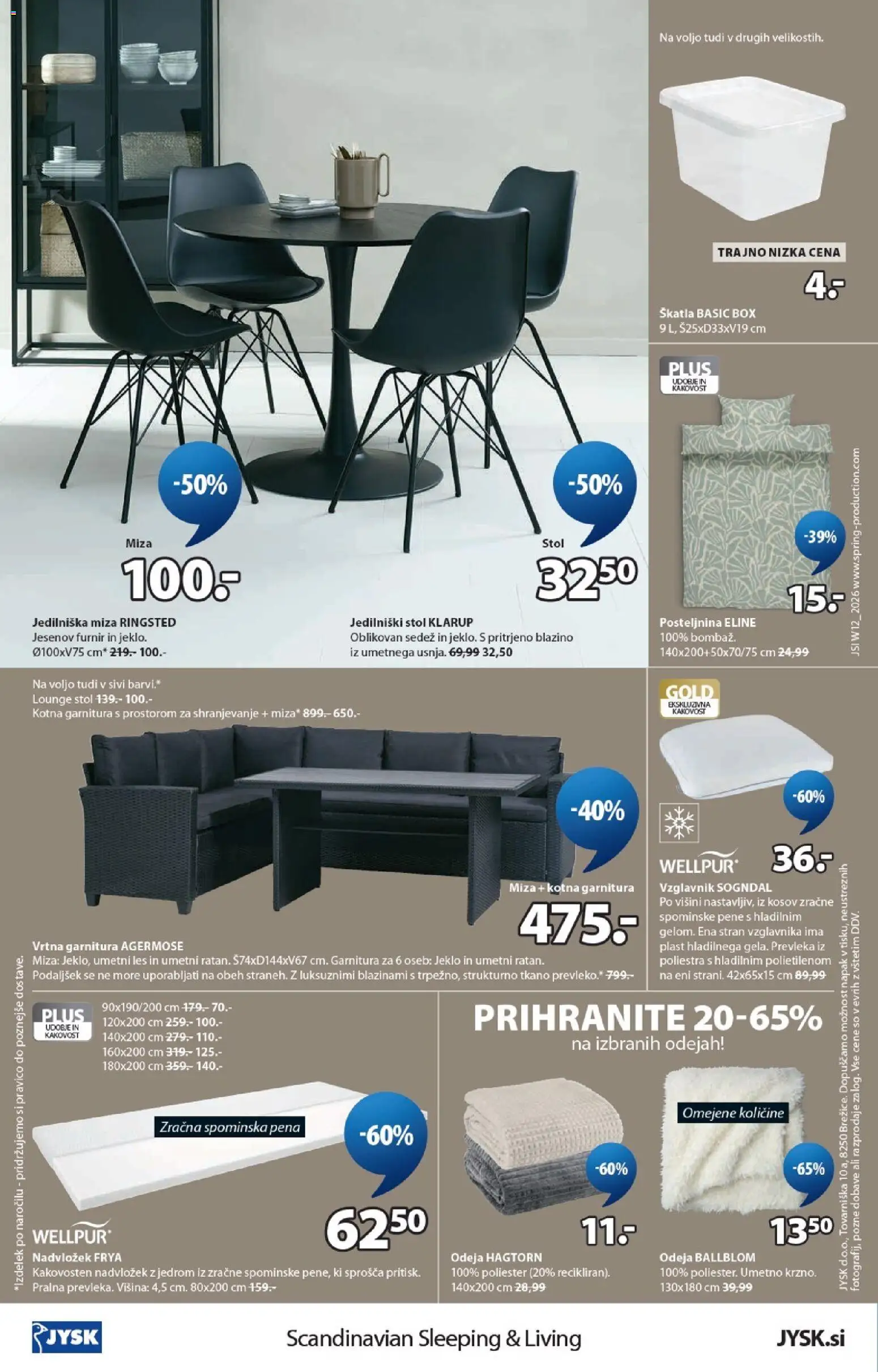 Novi JYSK katalog ponudbe – veljaven od 18.03.2026 | Stran: 16 | Izdelki: Vzglavnik, Prevleka, Stol, Skatla
