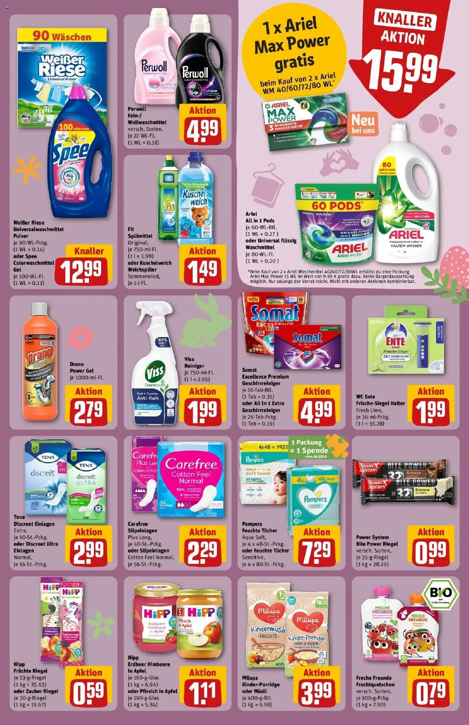 Rewe Prospekt Euskirchen	 – gültig ab 30.03.2026 | Seite: 31 | Produkte: Ariel, Bad, Kuschelweich, Waschmittel
