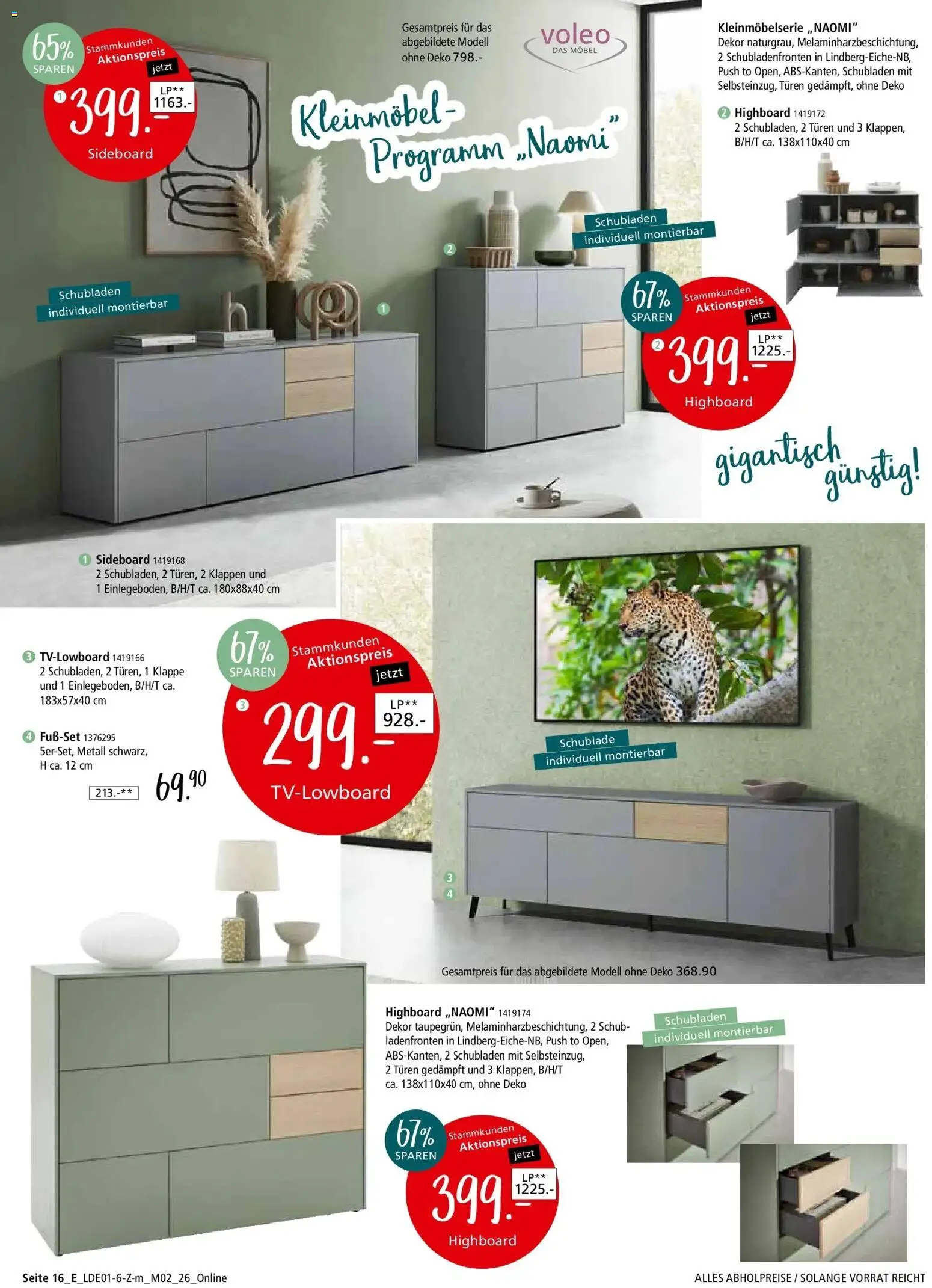 Zurbrüggen - Zurbrüggen: Unschlagbar günstig – gültig ab 26.01.2026 | Seite: 30 | Produkte: Sideboard, HIghboard