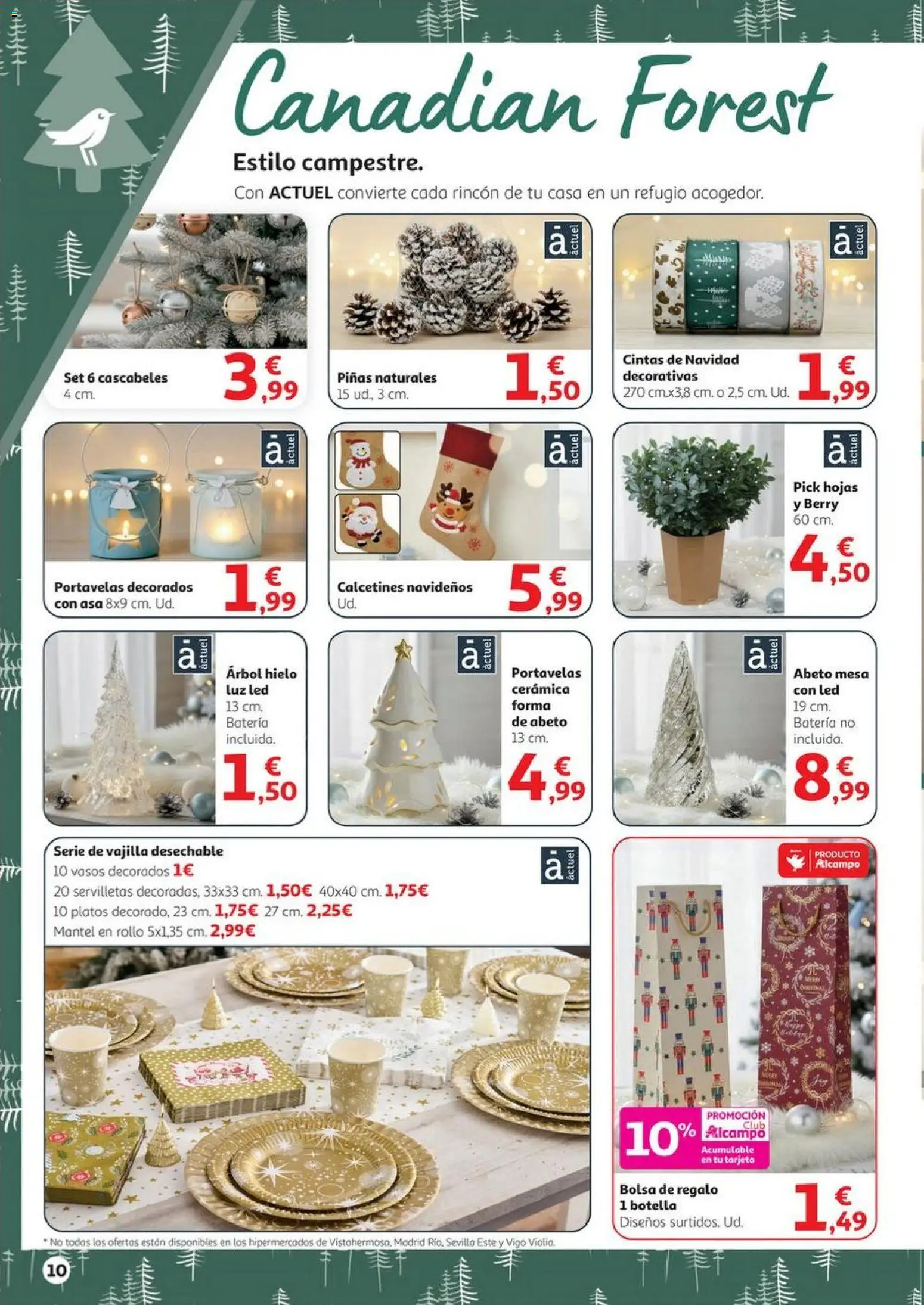 Alcampo - Decoración Navidad HG │ válido desde el 06.11.2025 | Página: 10 | Productos: Vasos, Bolsa, Mesa, Batería