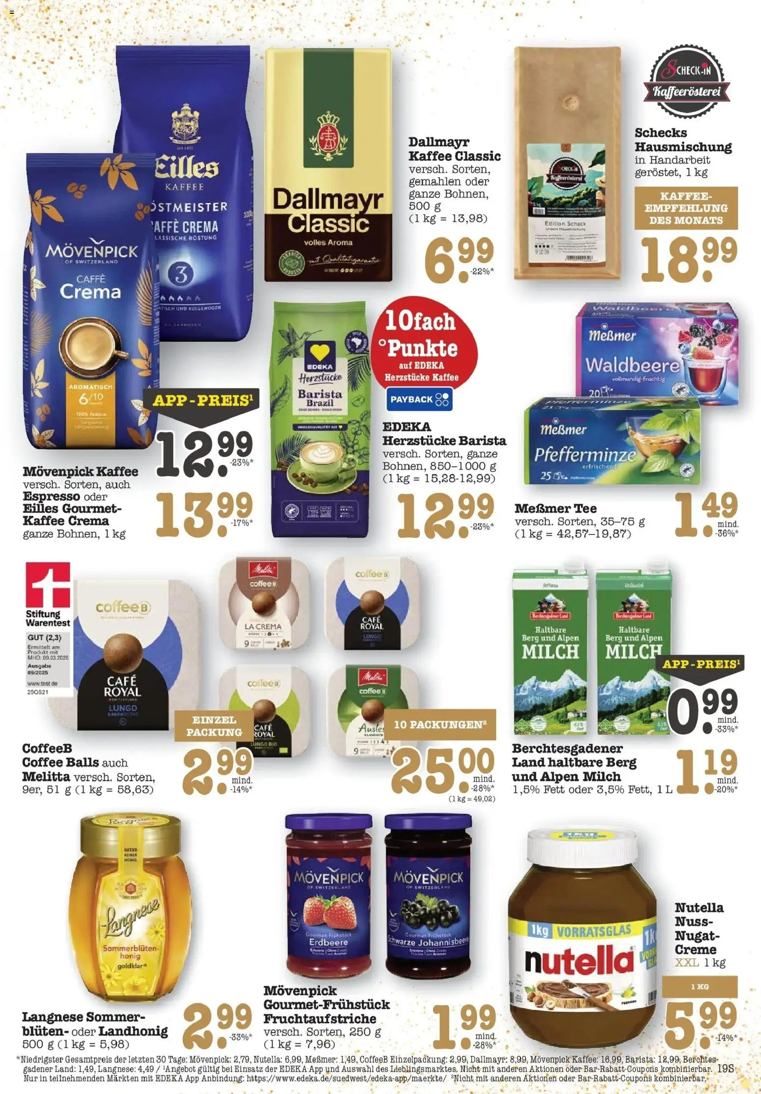 Edeka prospekt Offenbach	 – gültig ab 08.12.2025 | Seite: 19 | Produkte: Melitta, Langnese, Movenpick kaffee, Tee