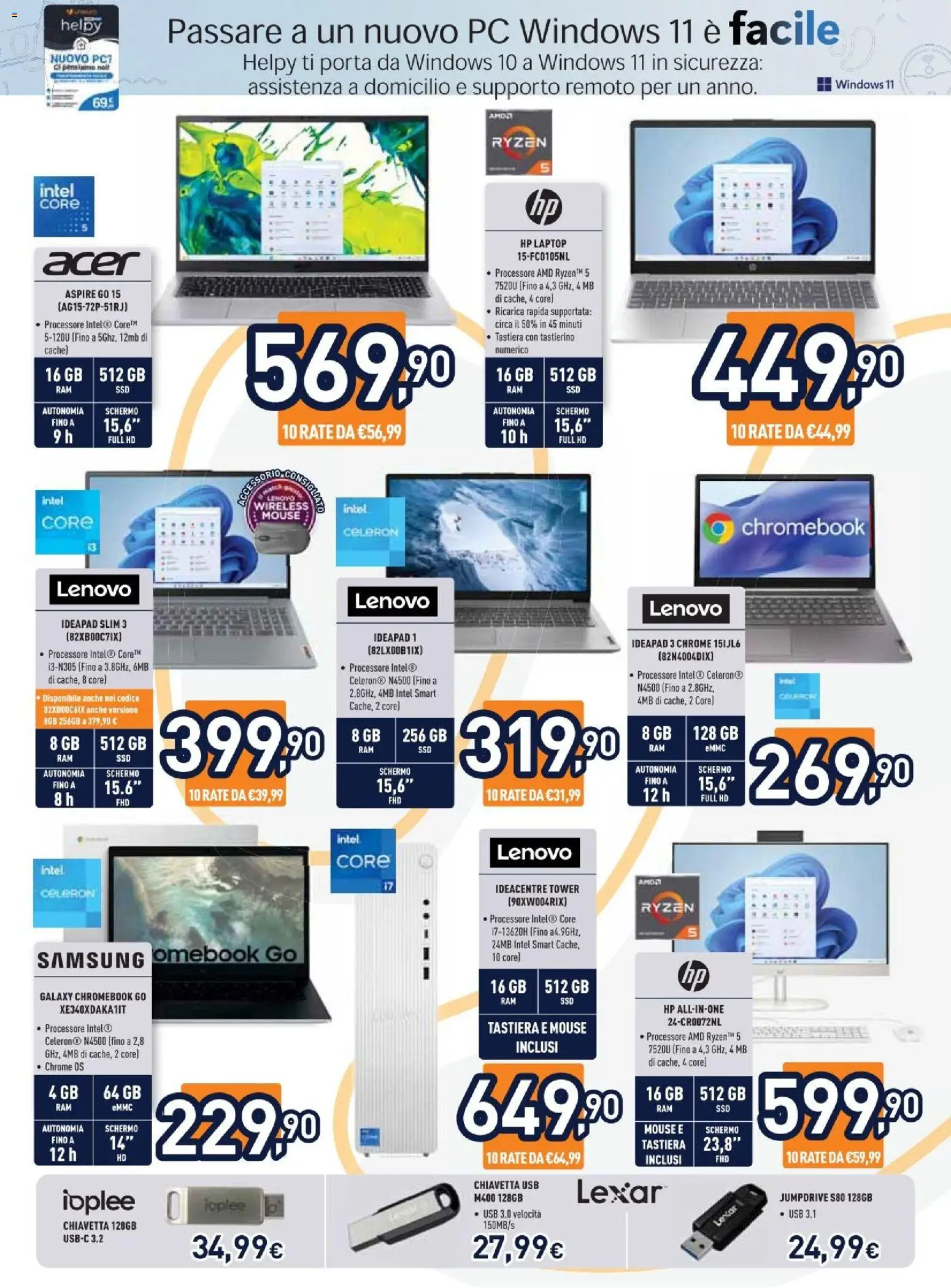 Volantino Unieuro del 27.02.2026 | Pagina: 21 | Prodotti: Schermo, Mouse, Tastiera, Samsung