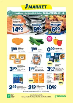 S-market-mainoslehti voimassa 22.10.2025 alkaen
