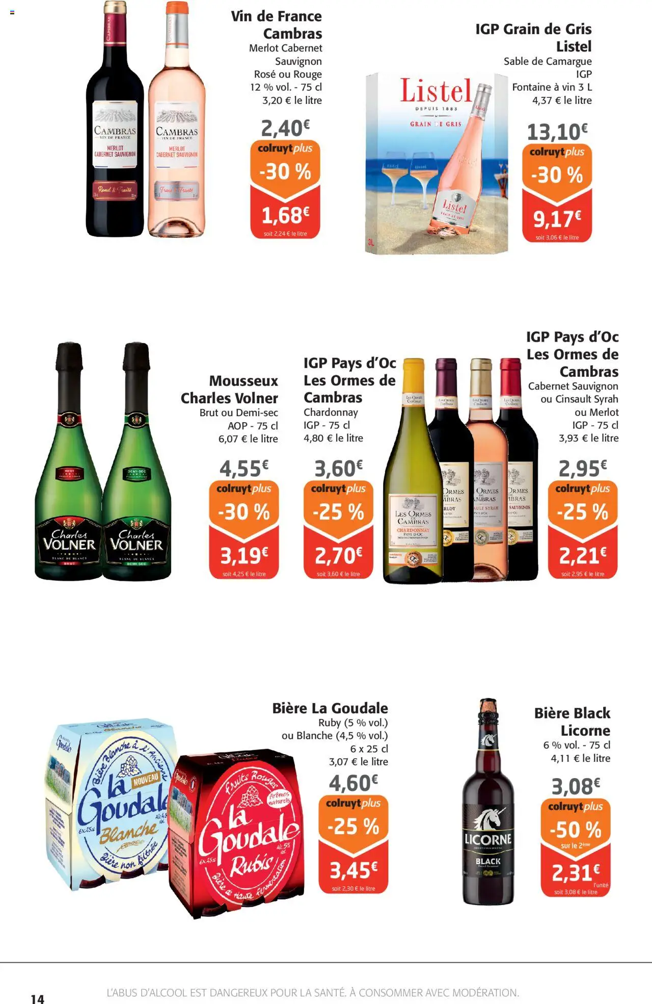  | Page: 14 | Produits: Goudale, Mais, Mousseux, Vin