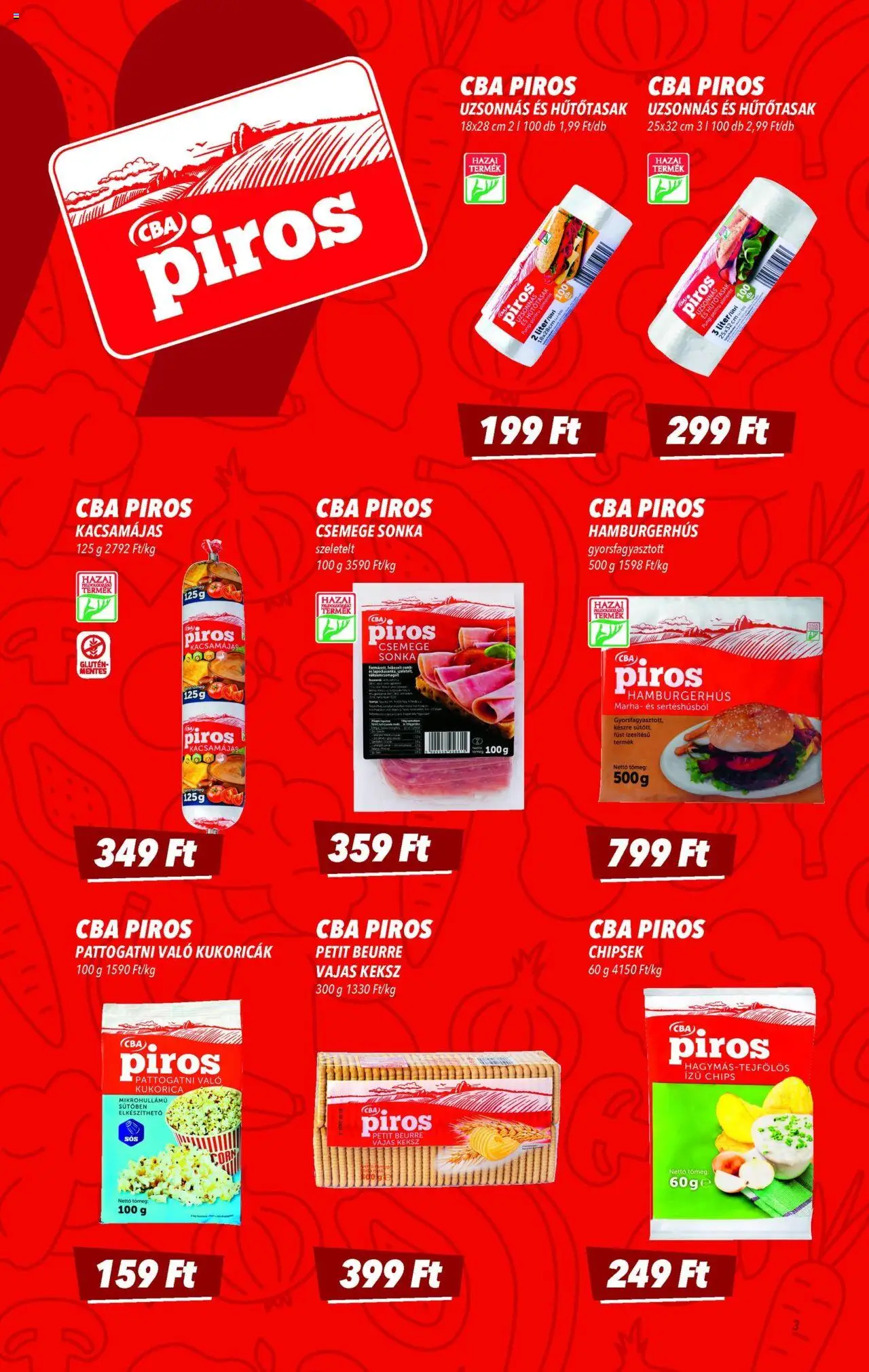 CBA akciós ujság - amely érvényes a következő dátumtól: 12.06.2025 | Oldal: 3 | Termékek: Chips, Chipsek, Sonka, Keksz