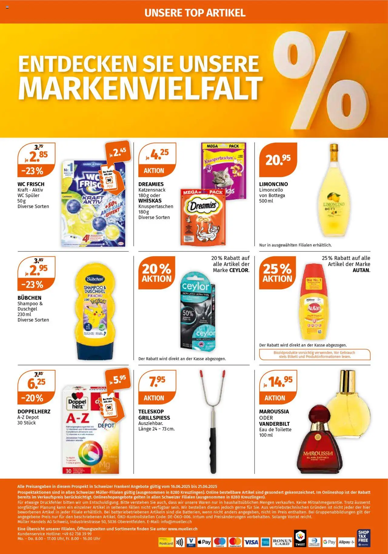 Müller - Aktionen ab 16.06.2025 | Seite: 22 | Produkte: Toilette, Eau de toilette, Duschgel, Top