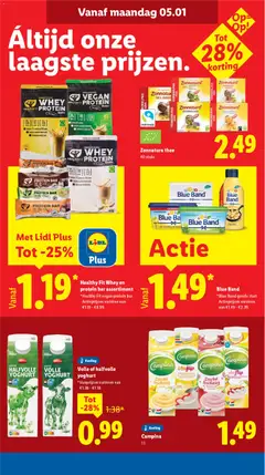 Lidl - Folder week 2 - Voorbeeld van een folder van Lidl, geldig van 05.01.2026 | Pagina: 12 | Producten: Yoghurt, Thee, Whey, Citrompótló tabletta