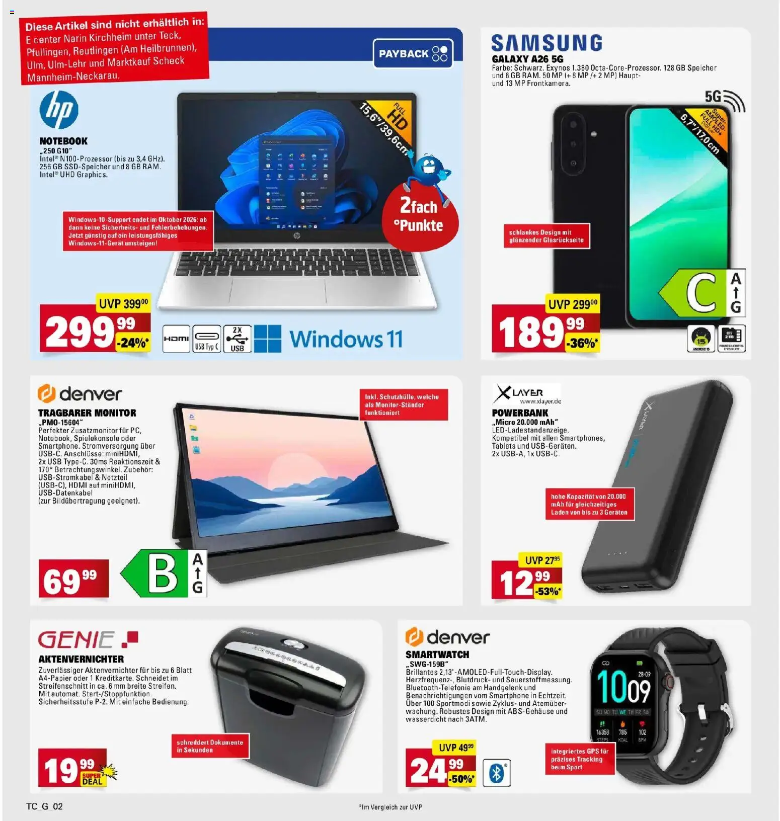 Marktkauf Prospekt Ostfildern	 – gültig ab 13.04.2026 | Seite: 34 | Produkte: USB, Samsung, Notebook, Netzteil