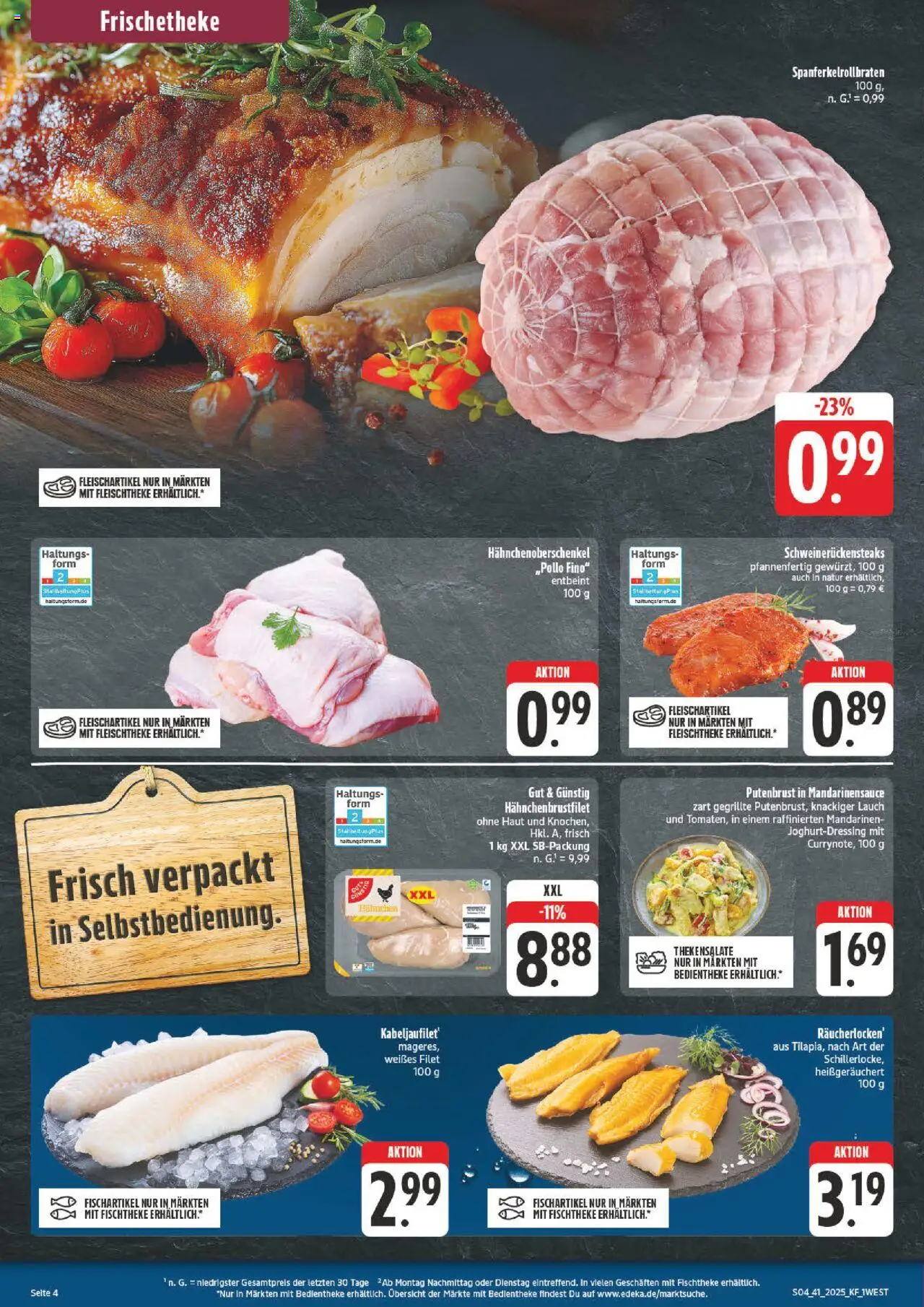 nah & gut Prospekt 	 – gültig ab 06.10.2025 | Seite: 4 | Produkte: Hahnchen, Mandarinen