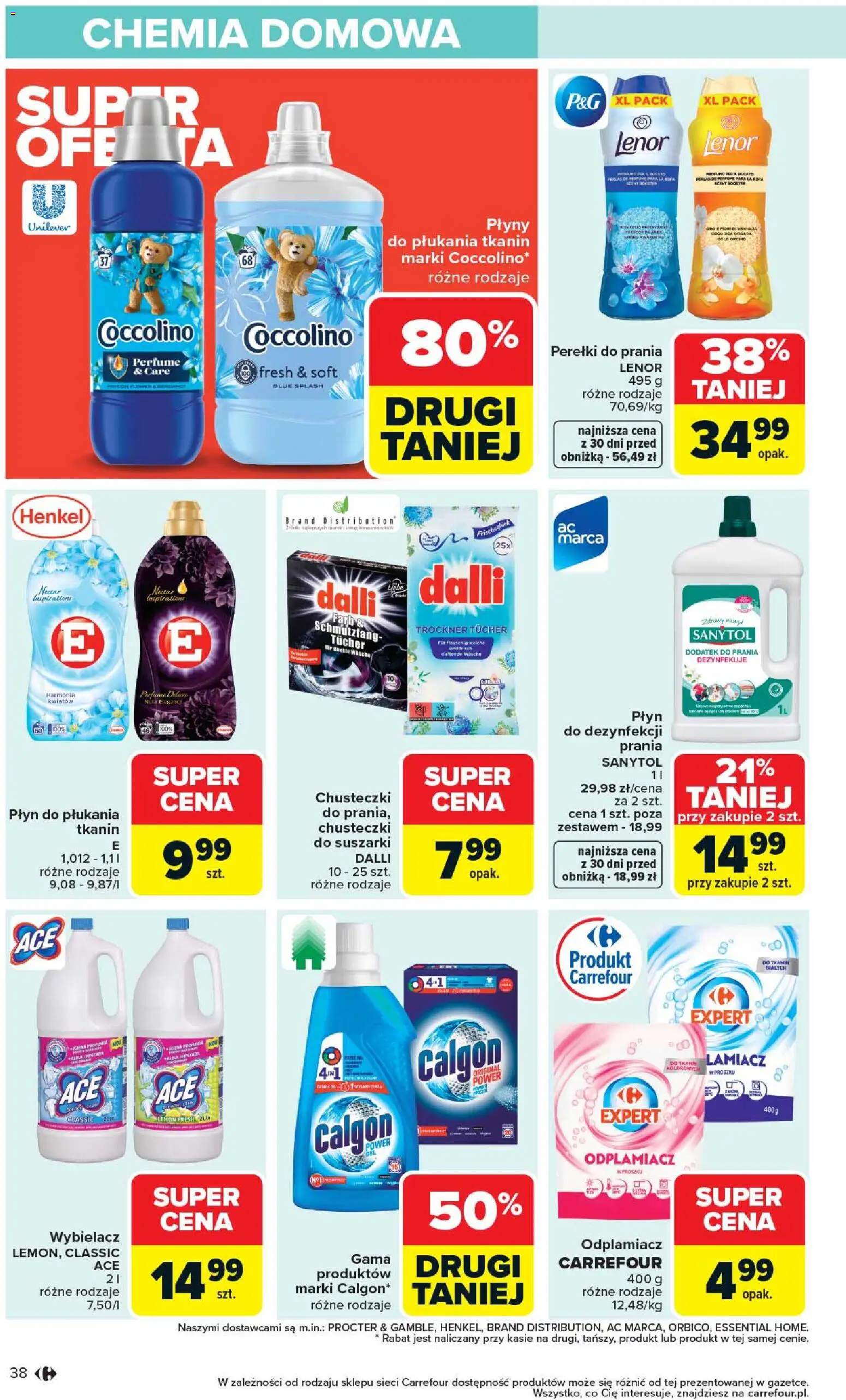 Carrefour gazetka od 07.04.2026 | Strona: 40 | Produkty: Calgon, Coccolino, Dorada, Odplamiacz