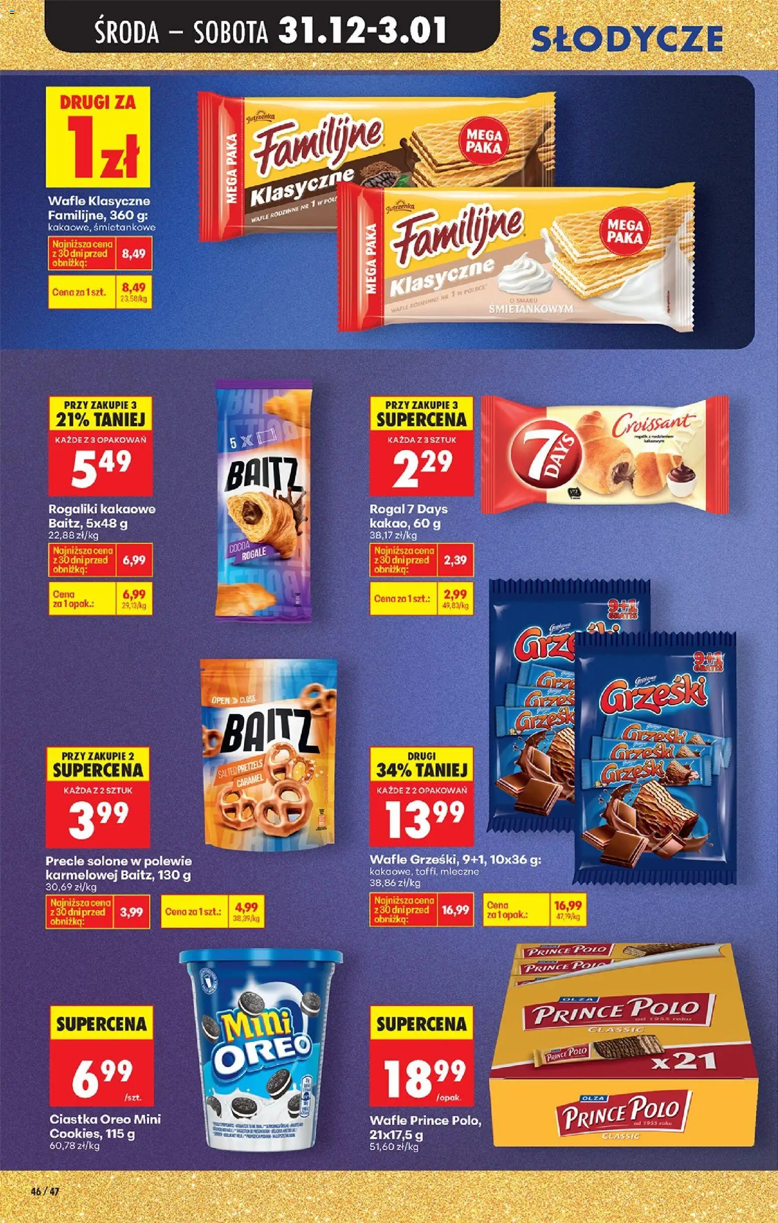 Biedronka gazetka - Oferta w tym tygodniu od 31.12.2025 | Strona: 56 | Produkty: Słodycze, Wafle, Ciastka Oreo, Ciastka
