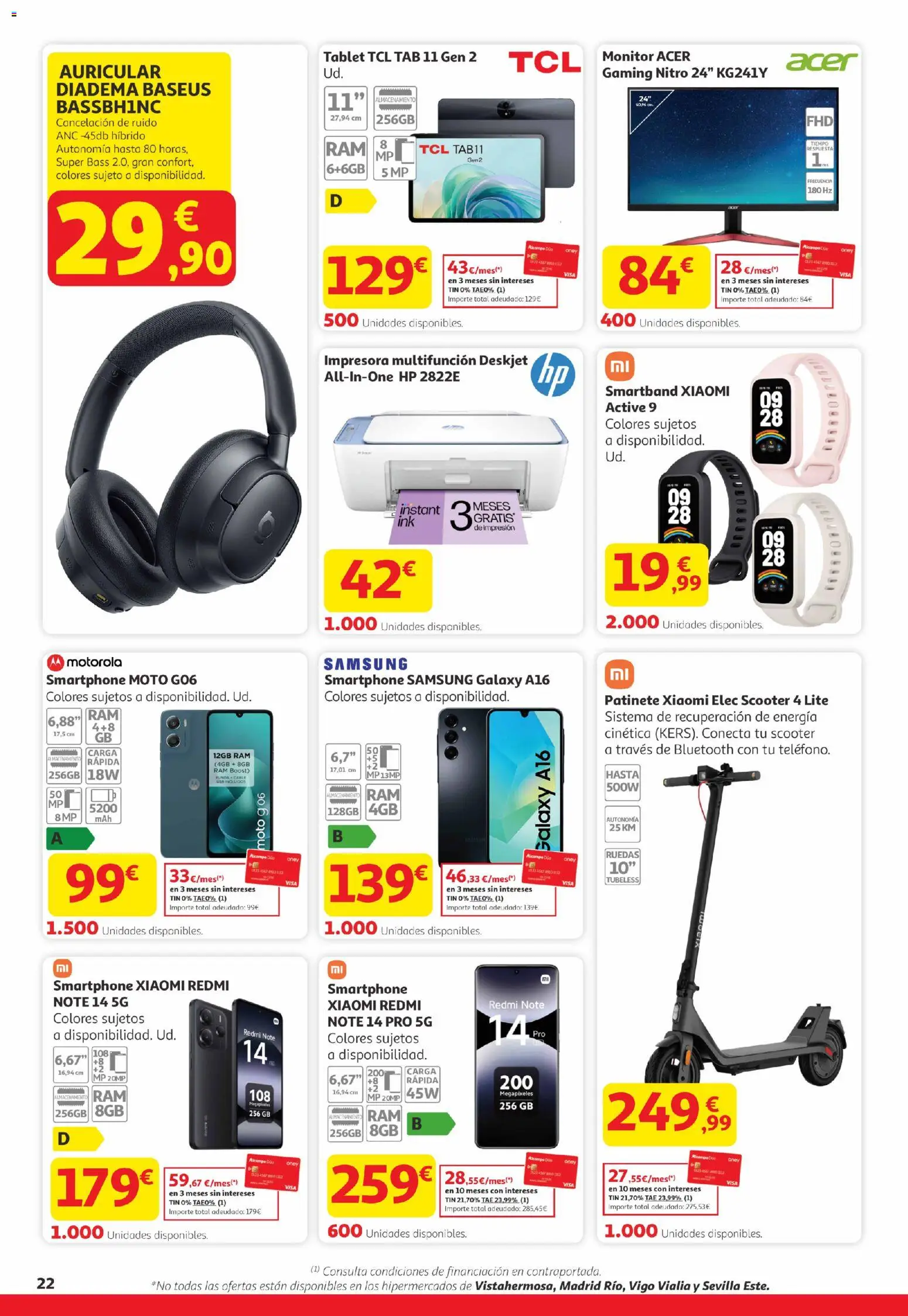 Alcampo - Canarias │ válido desde el 29.12.2025 | Página: 22 | Productos: Smartphone Xiaomi, Monitor, Impresora, Funda