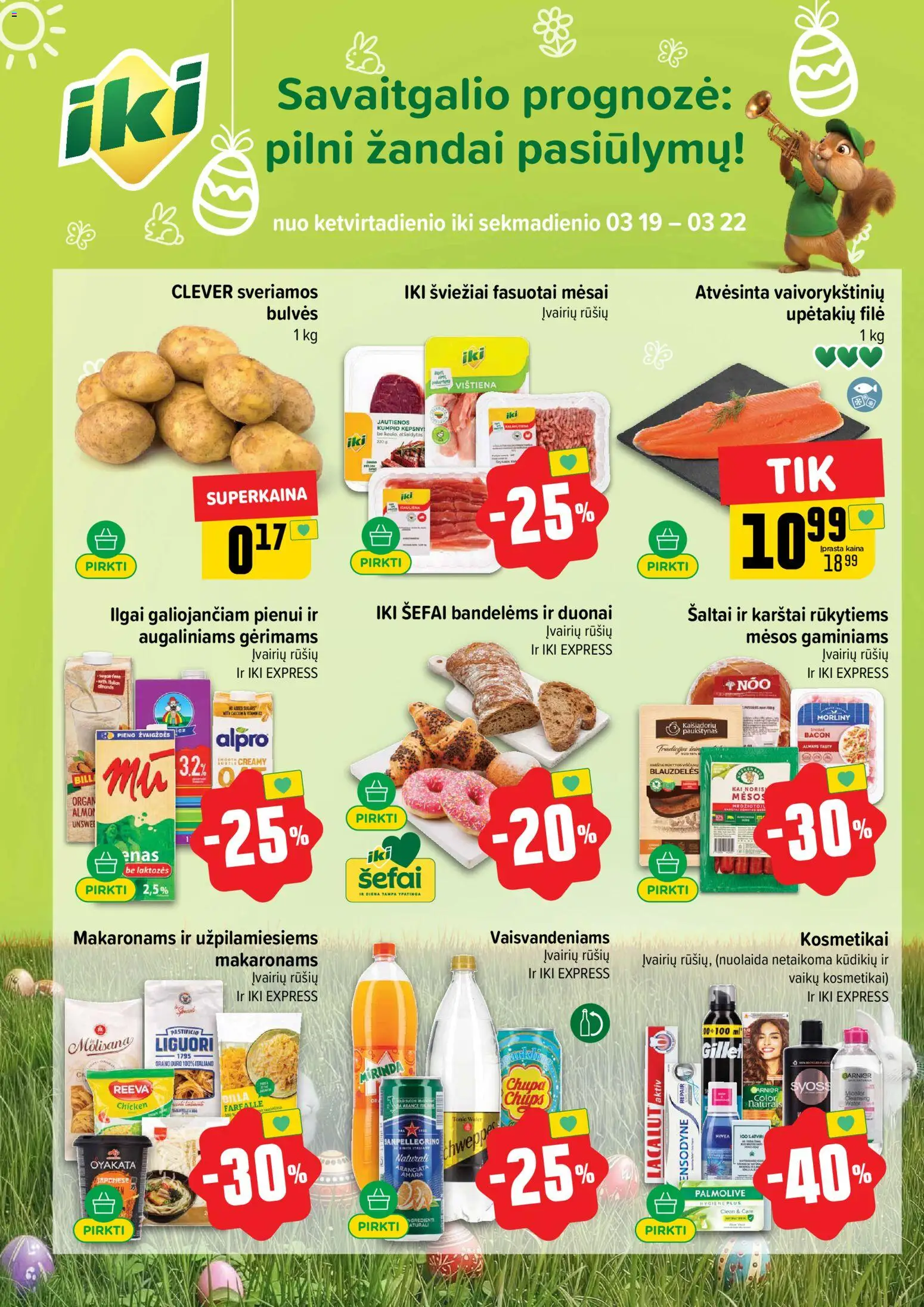 IKI akcijos nuo 16.03.2026 | Puslapis: 68 | Prekių: Jautienos, Bulvės, Vištiena