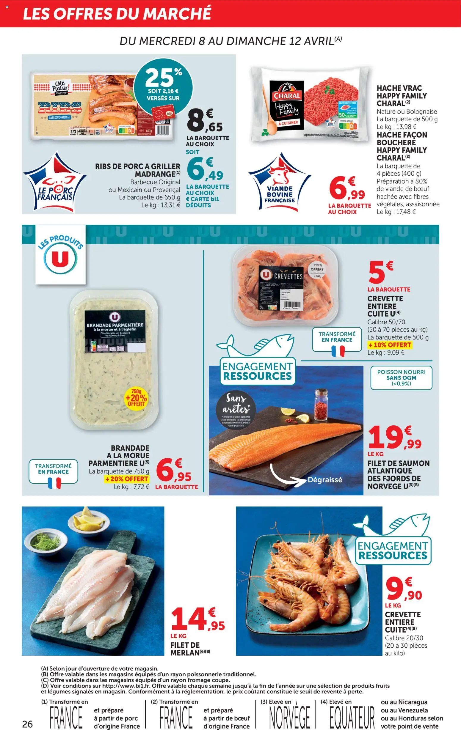 {H1} | Page: 26 | Produits: Crevette, Poissonnerie, Porc, Saumon