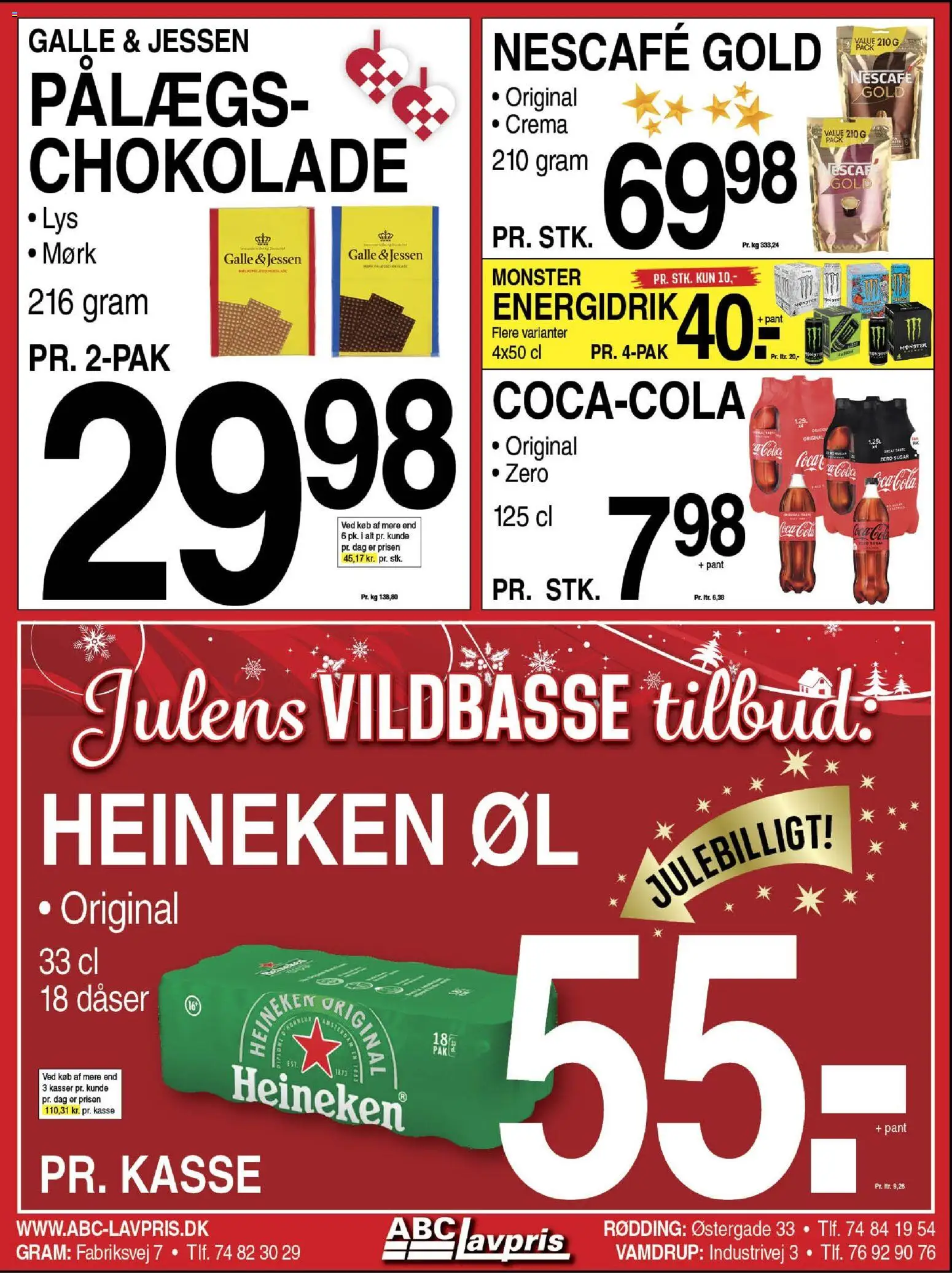 Abc Lavpris tilbudsavis – gyldig fra 10.12.2025 | Side: 3 | Produkter: Chokolade, Øl, Coca Cola, Cola