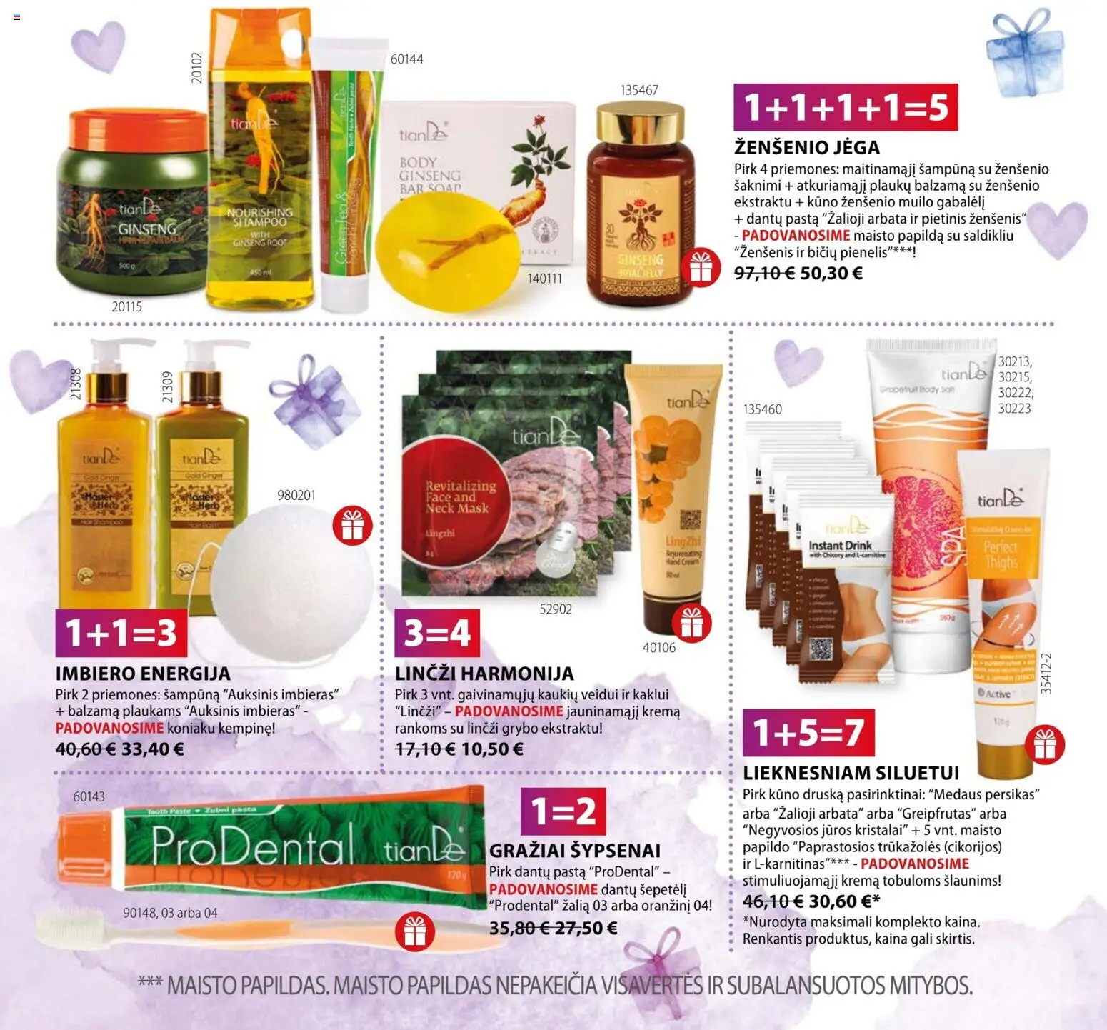 TianDe akcijos nuo 01.01.2026 | Puslapis: 2 | Prekių: Druska, Arbata