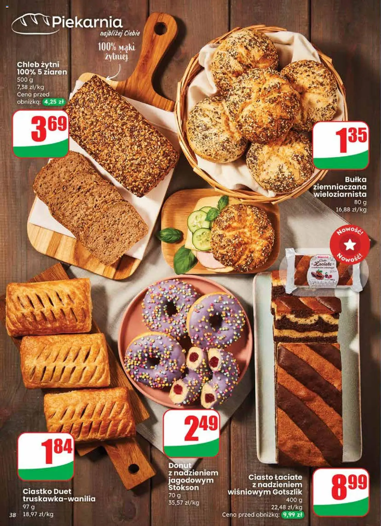Dino Gazetka od 24.09.2025 | Strona: 38 | Produkty: Ciasto, Chleb żytni, Bułka, Chleb